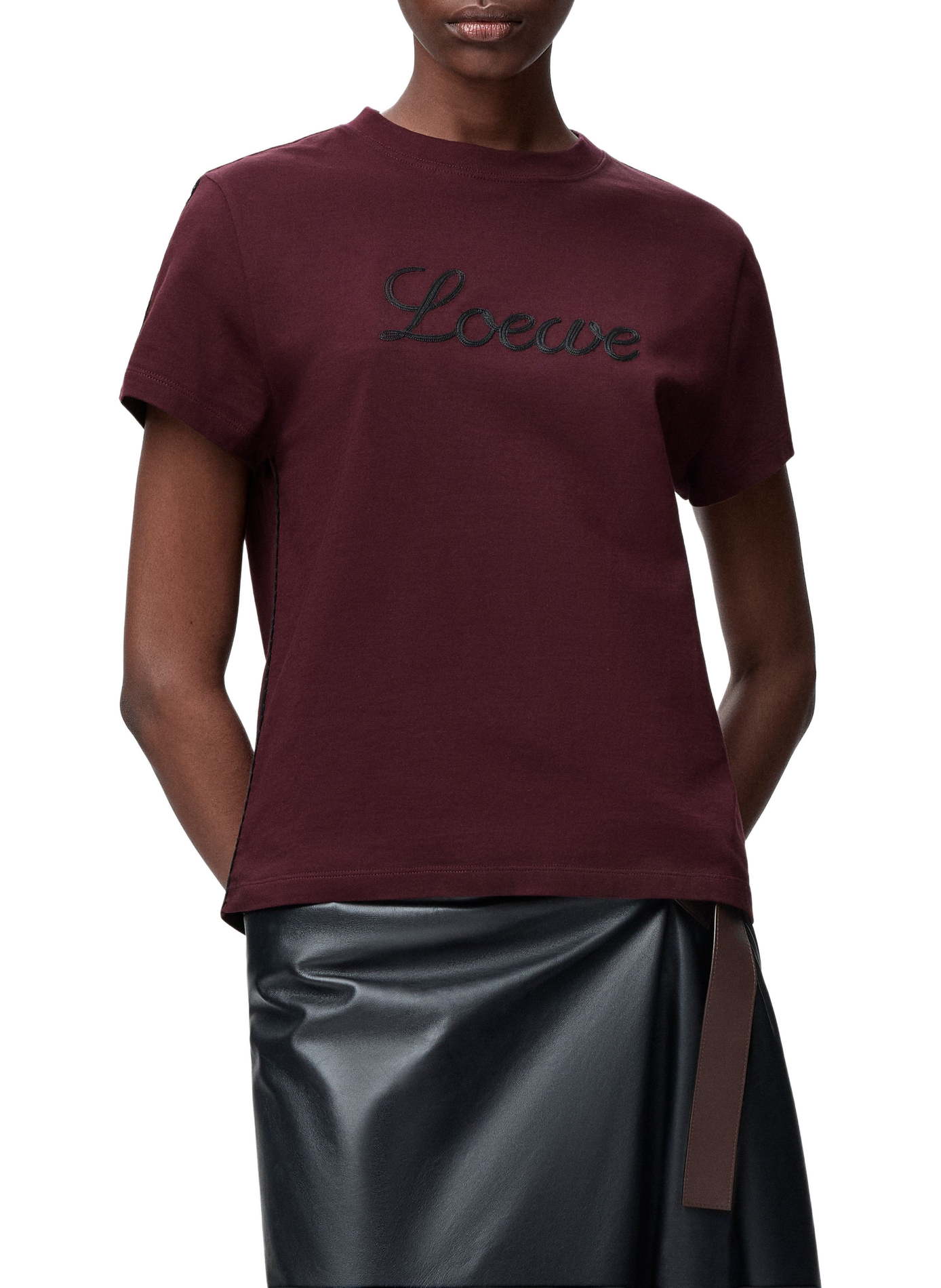 Casual cotton t-shirt LOEWE Red