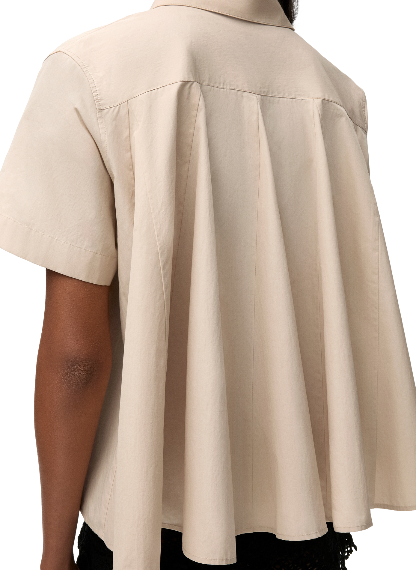 Short-Sleeve Cotton Shirt LOEWE Beige