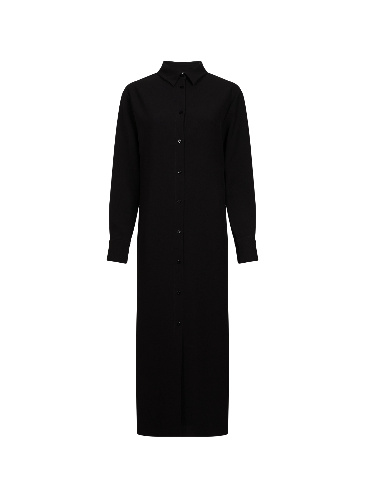 Robe boutonnée à col classique ALMADA Noir