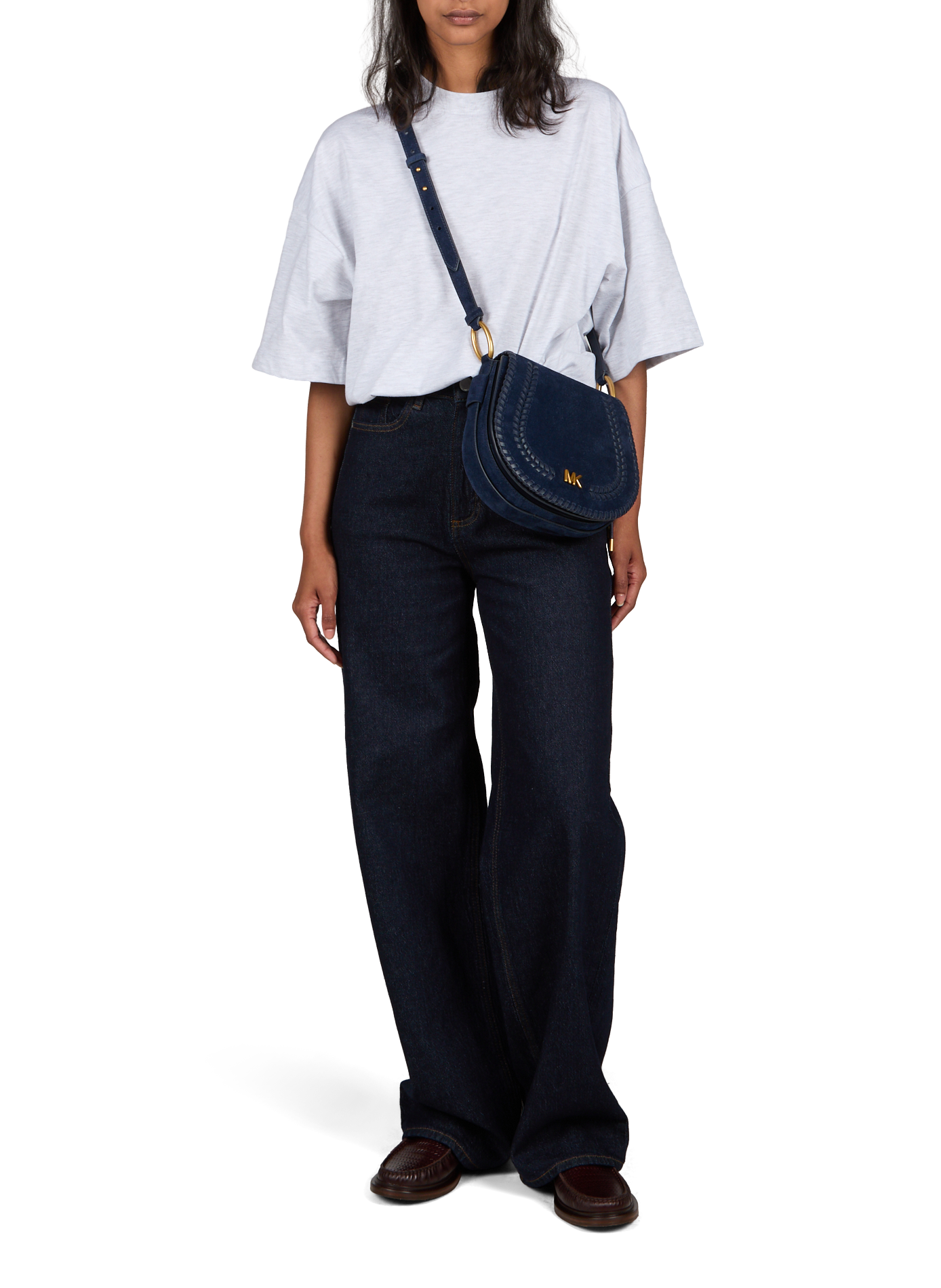 Sacoche Josie M en daim MICHAEL KORS Bleu