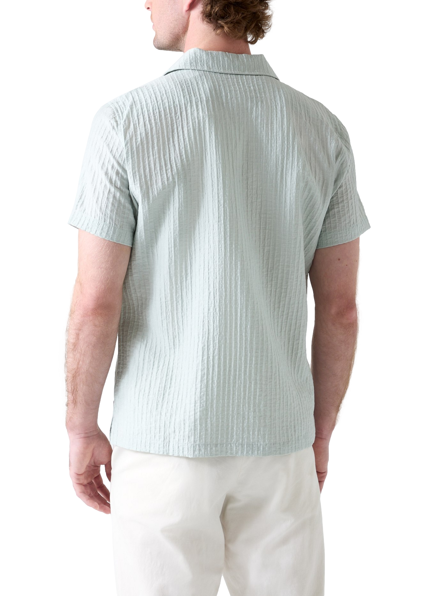 Waffled shirt with Cuban collar GUESS Green