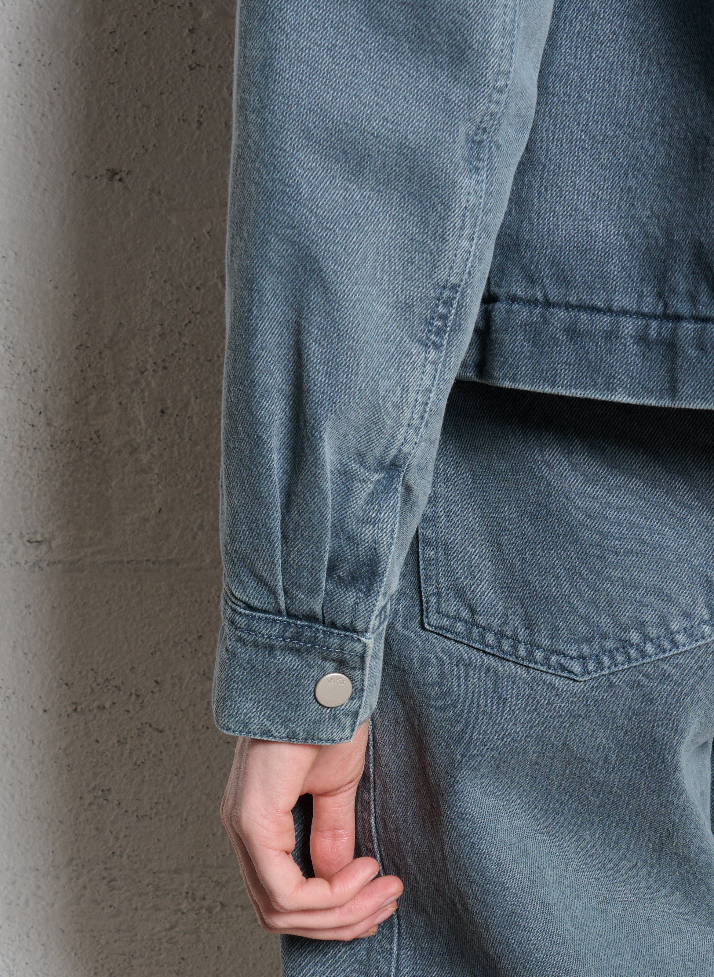 Veste en jean oversize en coton IKKS Bleu