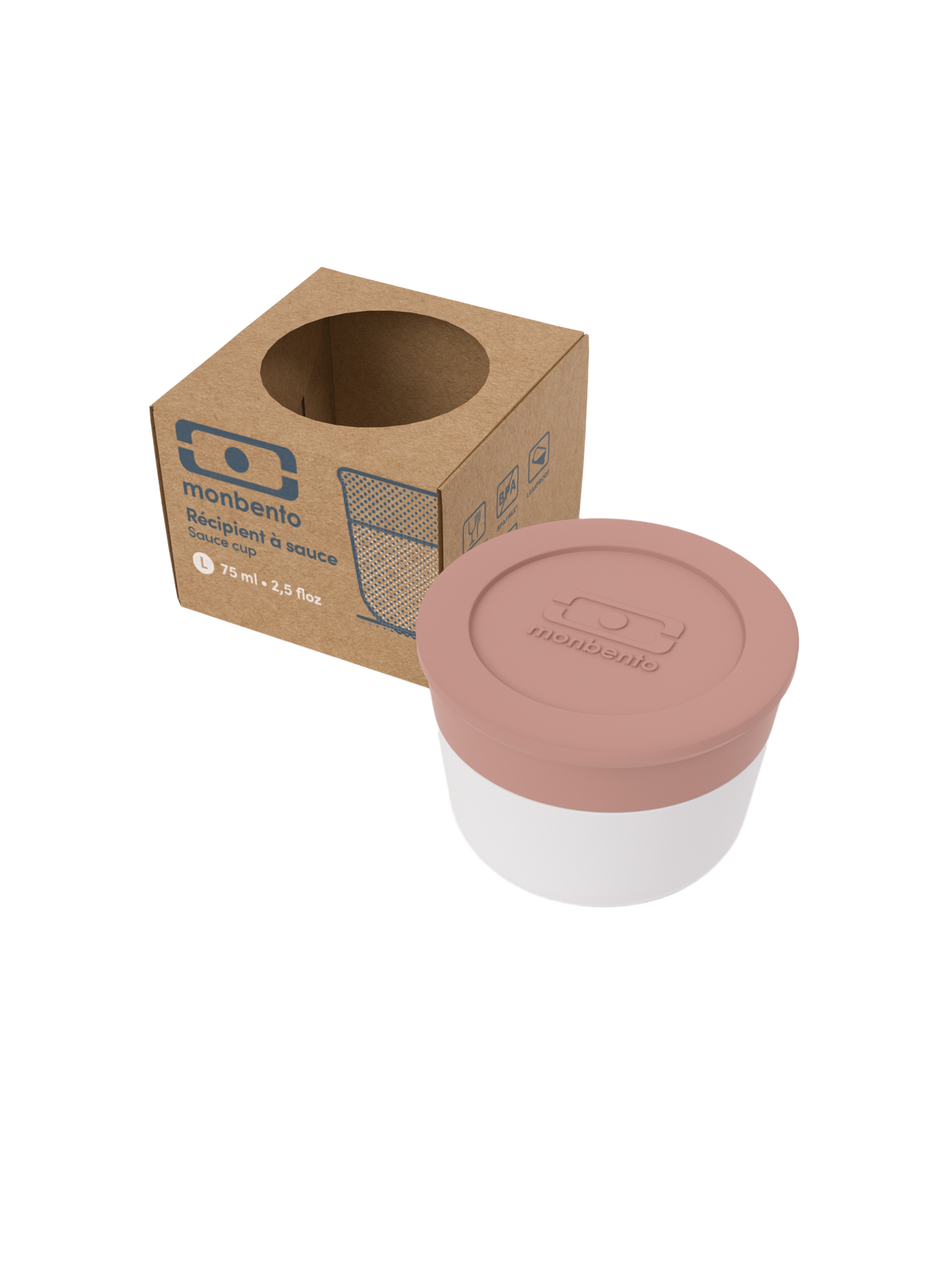 Pot à sauce Temple 75 ml MONBENTO Rose
