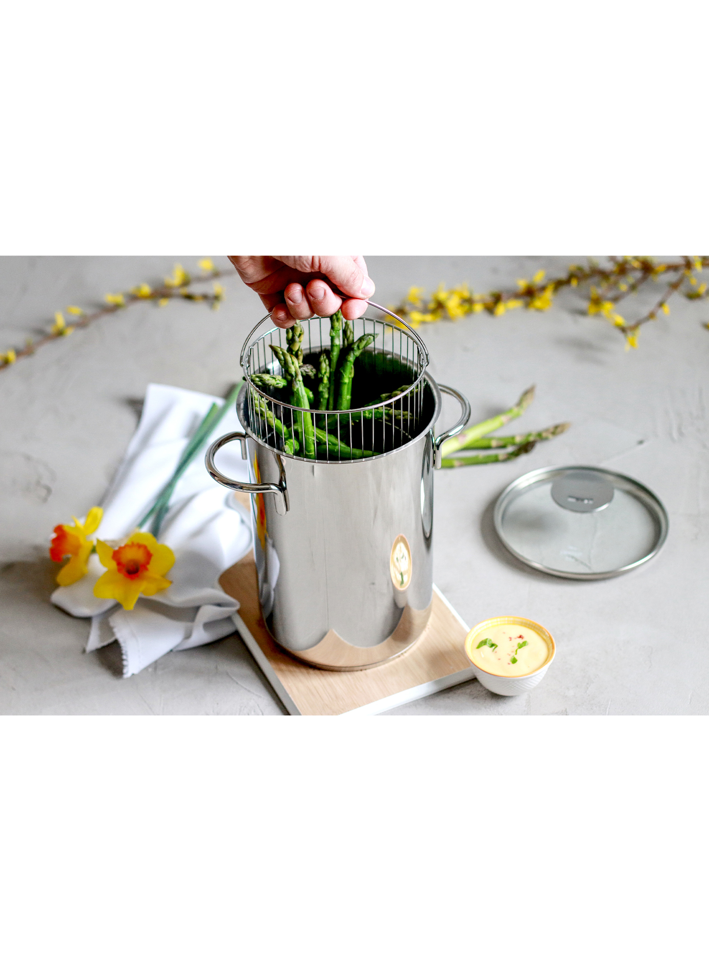 Cuit-asperges en inox CRISTEL Gris