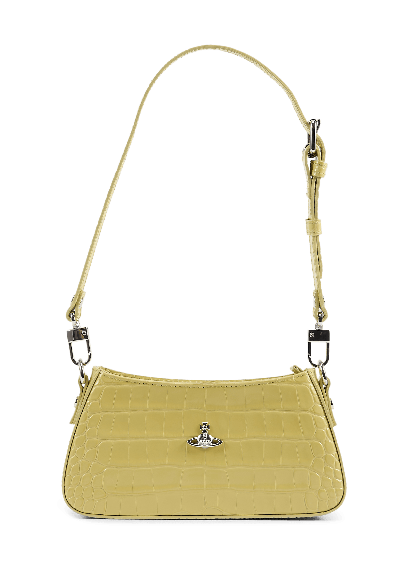 Sac porté épaule en cuir VIVIENNE WESTWOOD Jaune