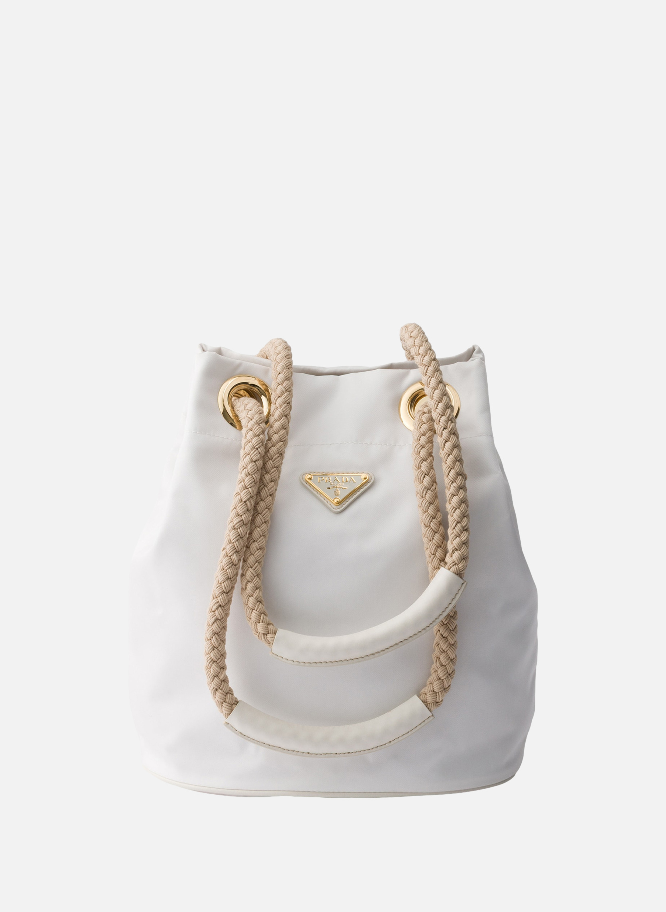 Petit sac seau prada mariner en re-nylon PRADA Blanc