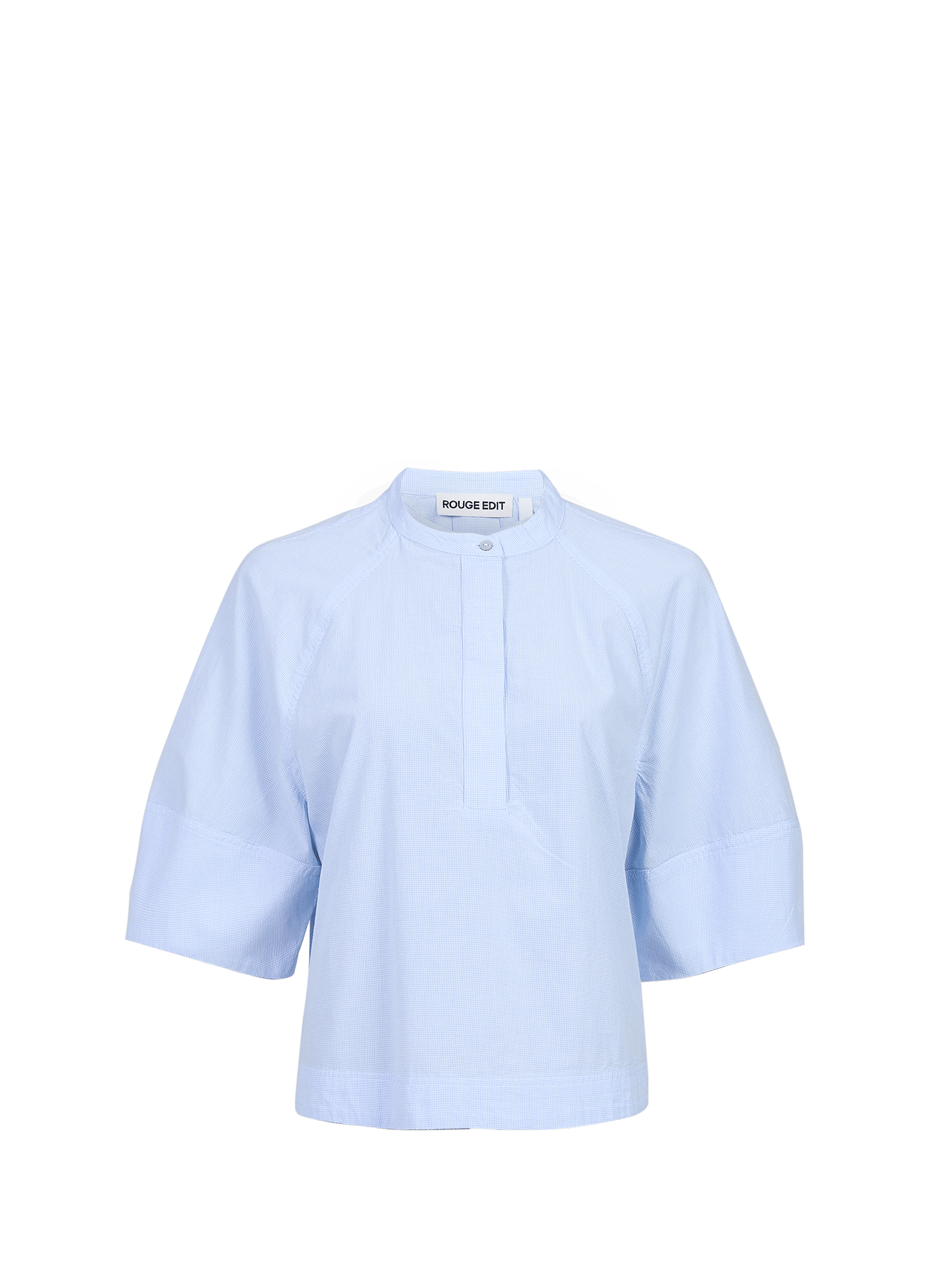 Weites Baumwollbluse ROUGE EDIT Beige
