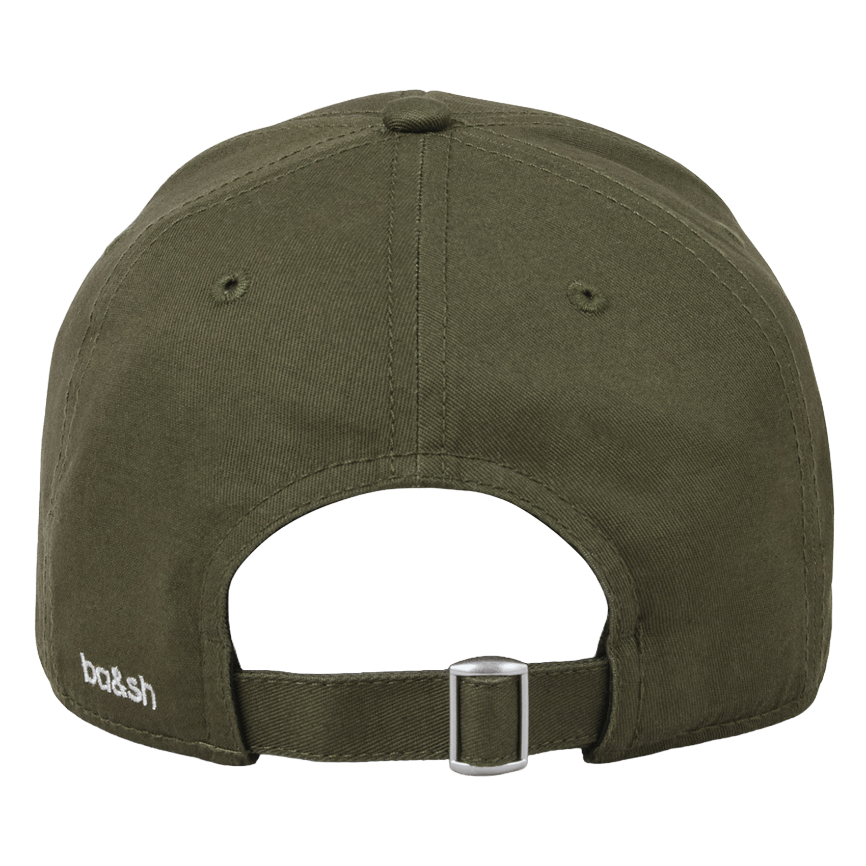Geborduurd katoenen pet met logo heloa BA&SH Kaki
