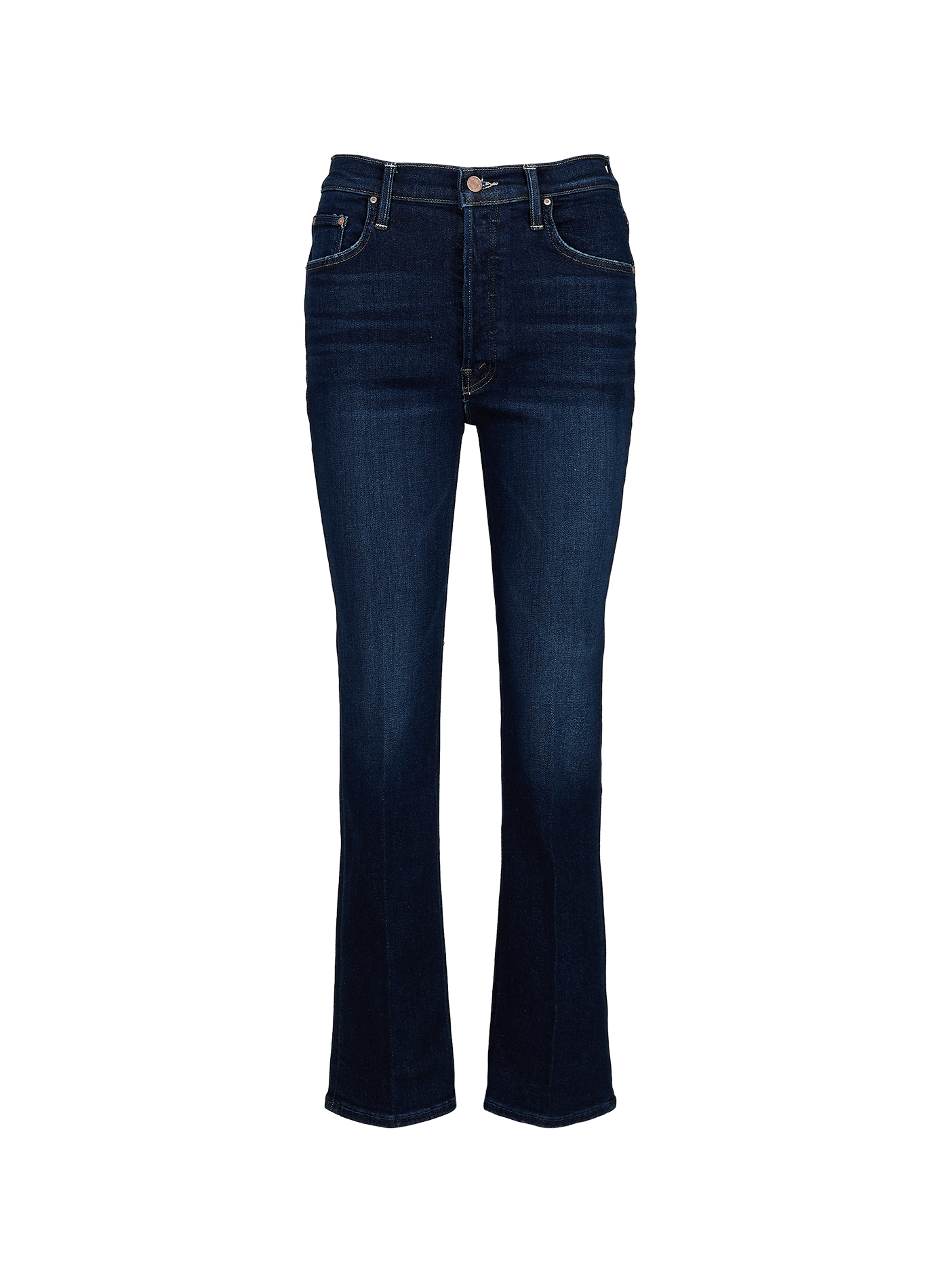 Jean slim taille haute uni MOTHER Bleu