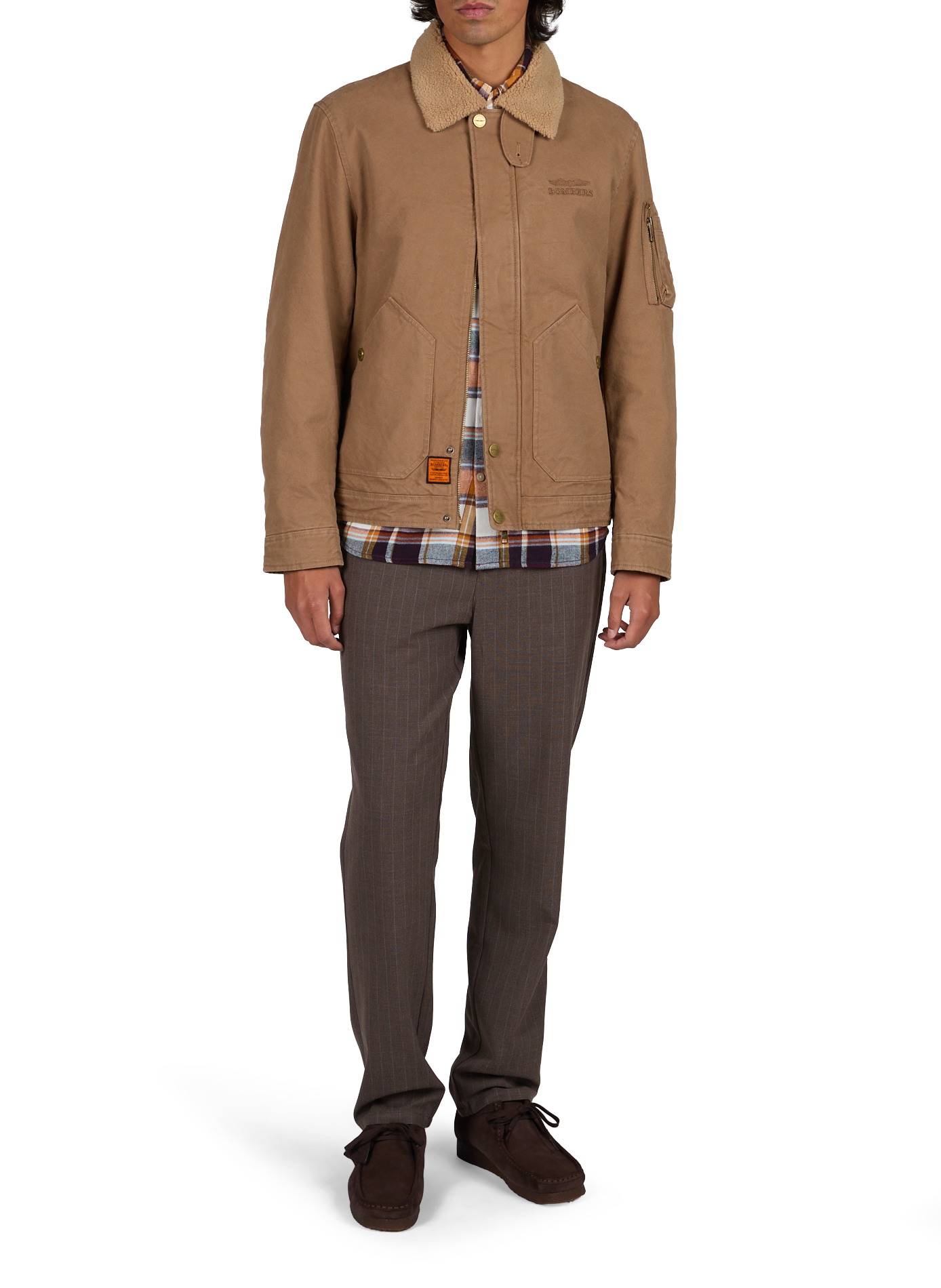 Straight cotton shirt | Brown KNOWLEDGE COTTON Men