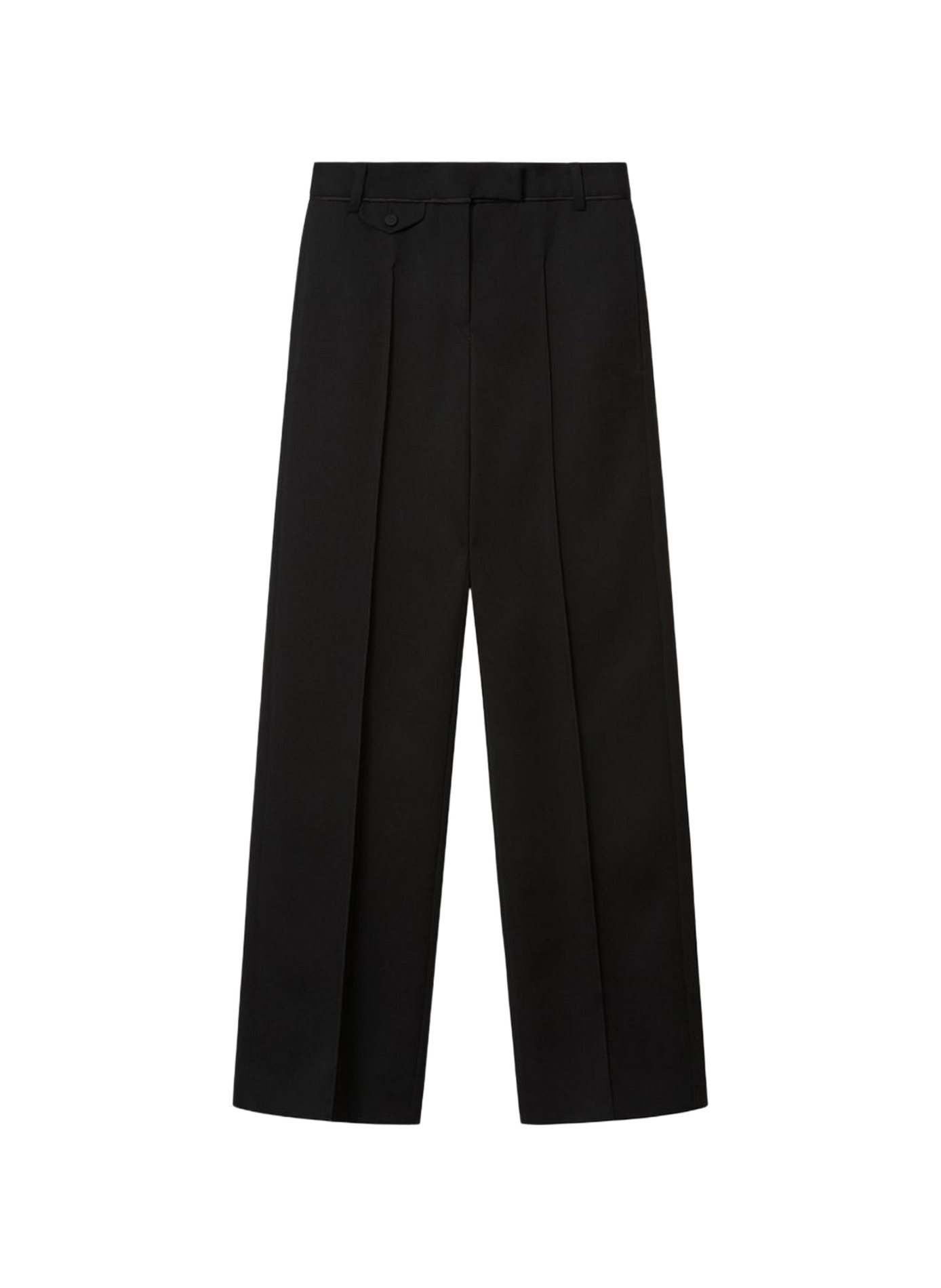 Lusia pantalon in tailoringstijl met ceintuurflap van wol ISABEL MARANT Zwart