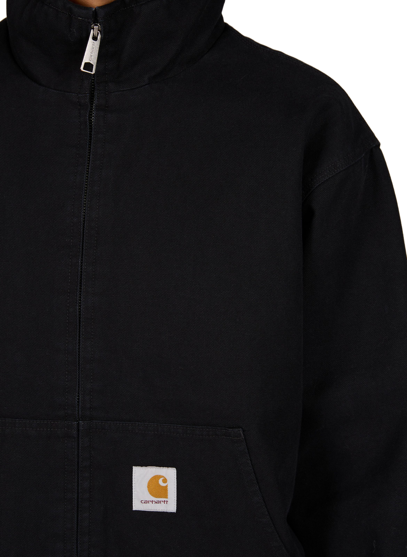 Rechte jas met opstaande kraag van katoen CARHARTT WIP Zwart