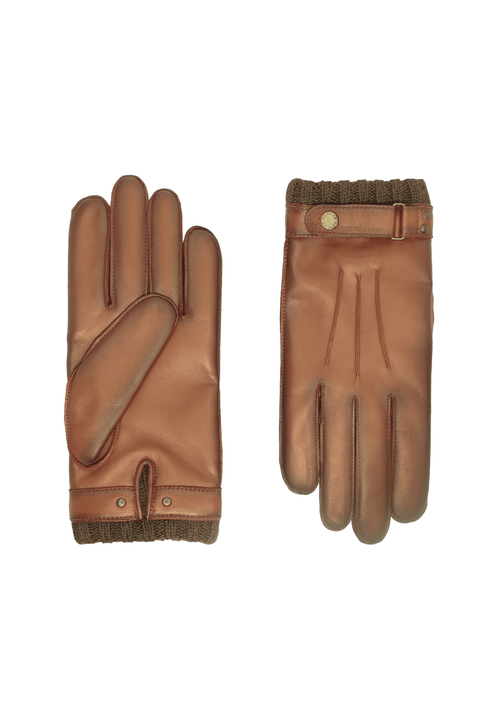 Gants vincent homme cuir doublés cachemire AGNELLE Marron
