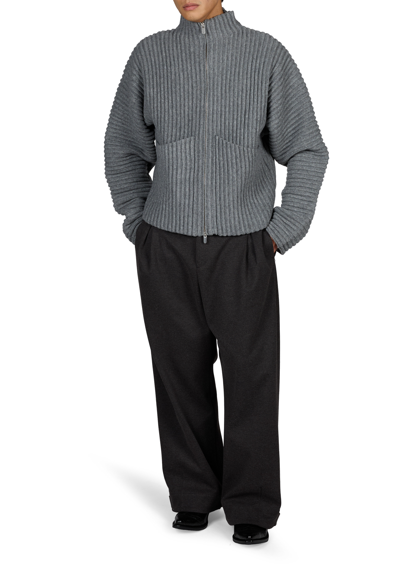 Oversized wool cardigan SEVENTH Grey