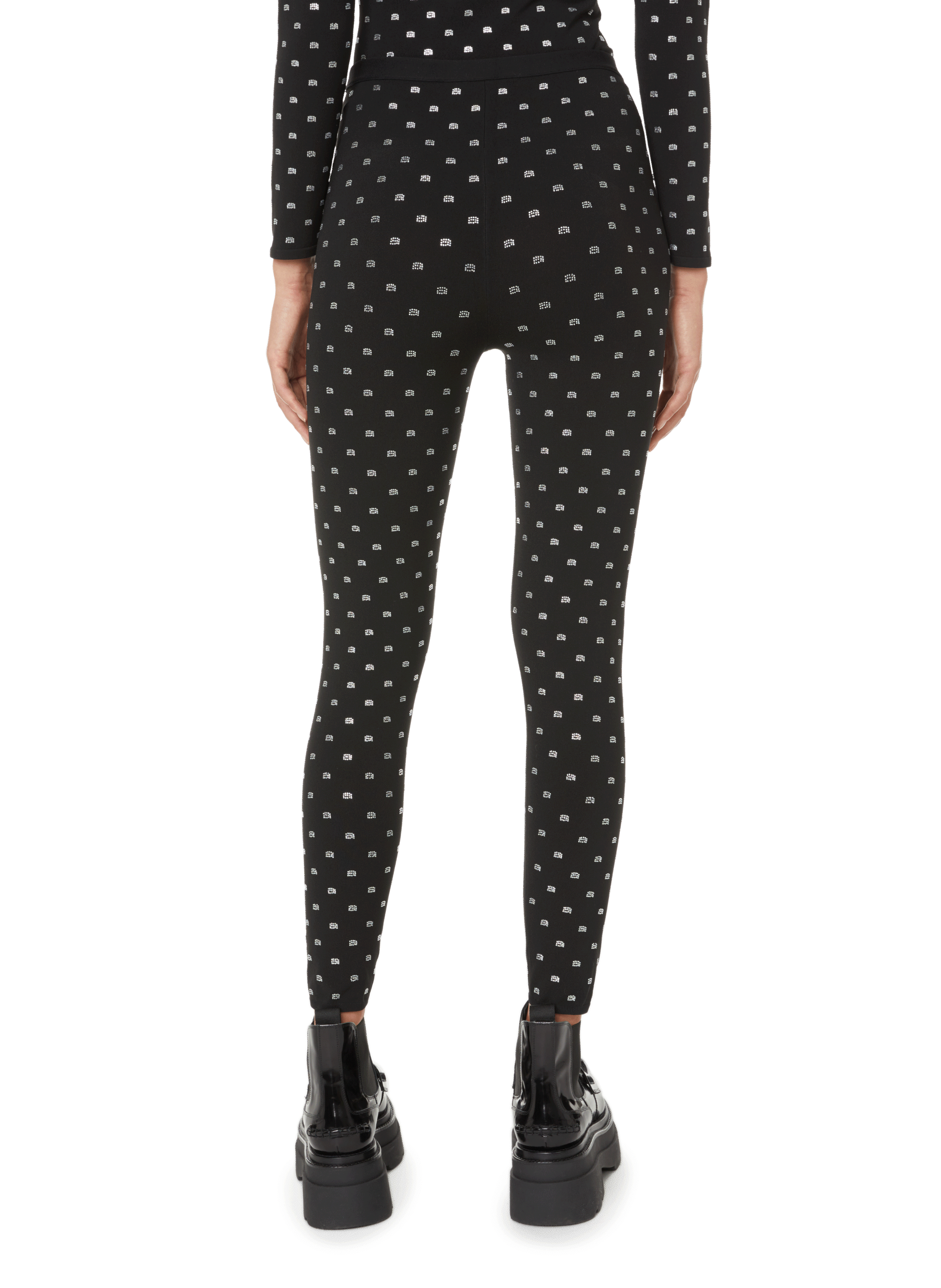 Rhinestone leggings ALEXANDER WANG Black