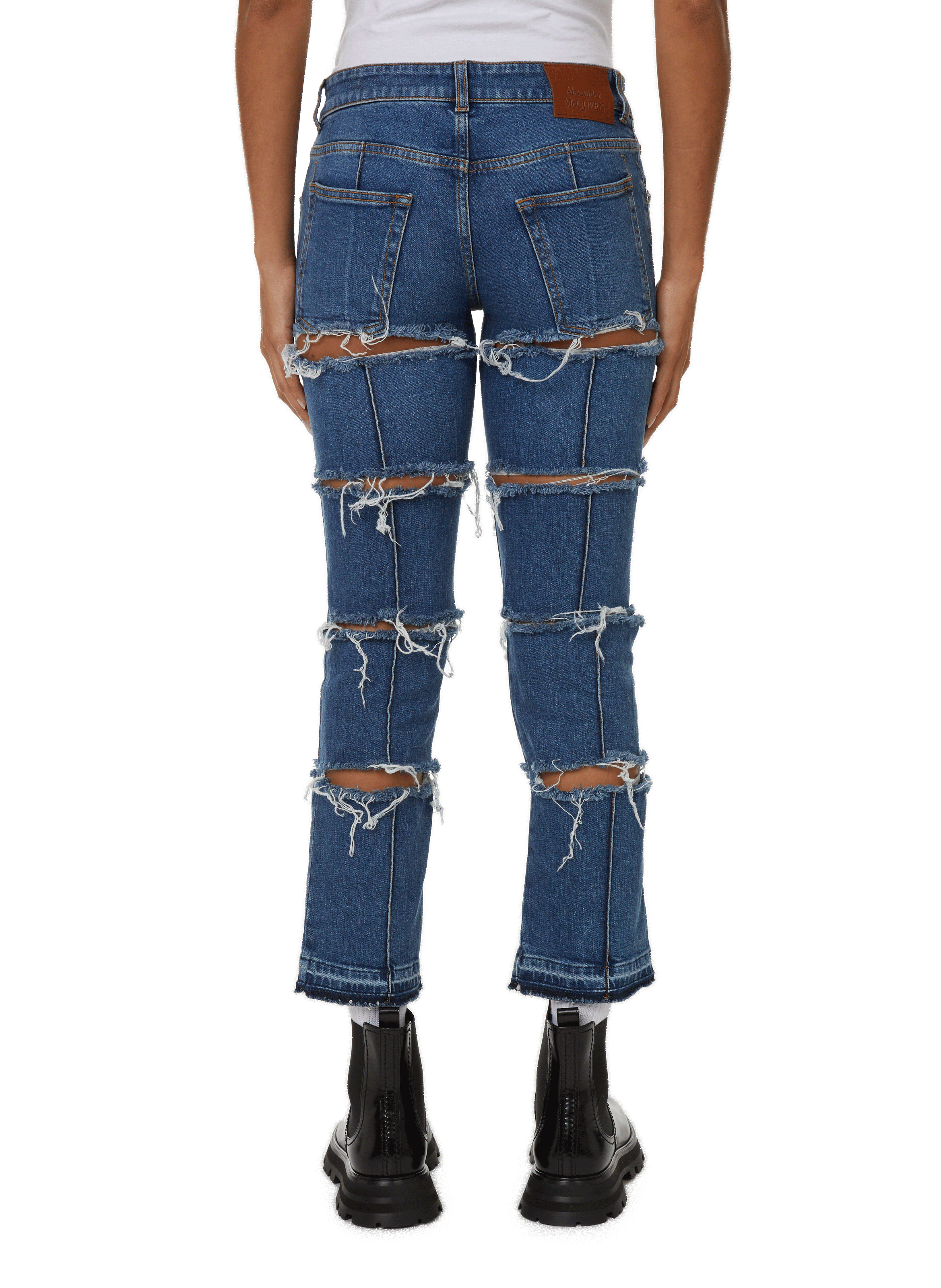 Ripped jeans  ALEXANDER MCQUEEN Blue