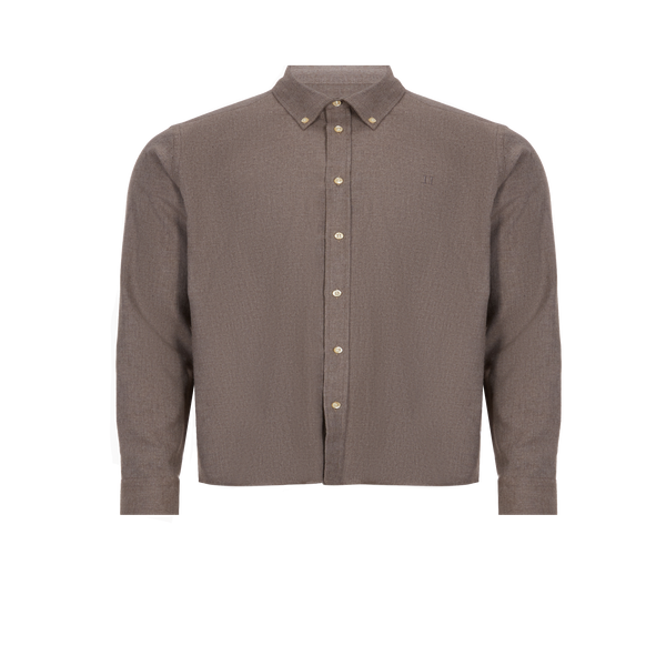 Les Deux Button Down Long-sleeve Cotton Shirt In Grey
