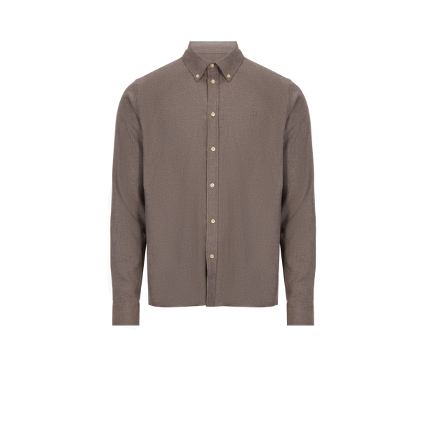 Les Deux Button Down Long-sleeve Cotton Shirt In Grey