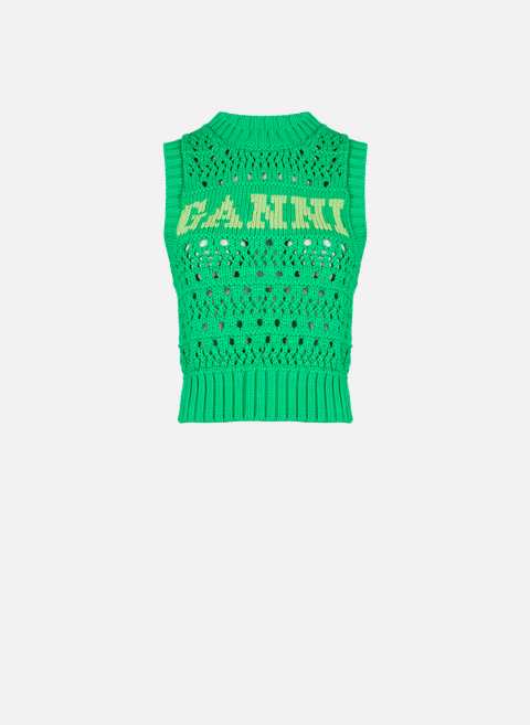 Sleeveless knit sweater GreenGANNI 