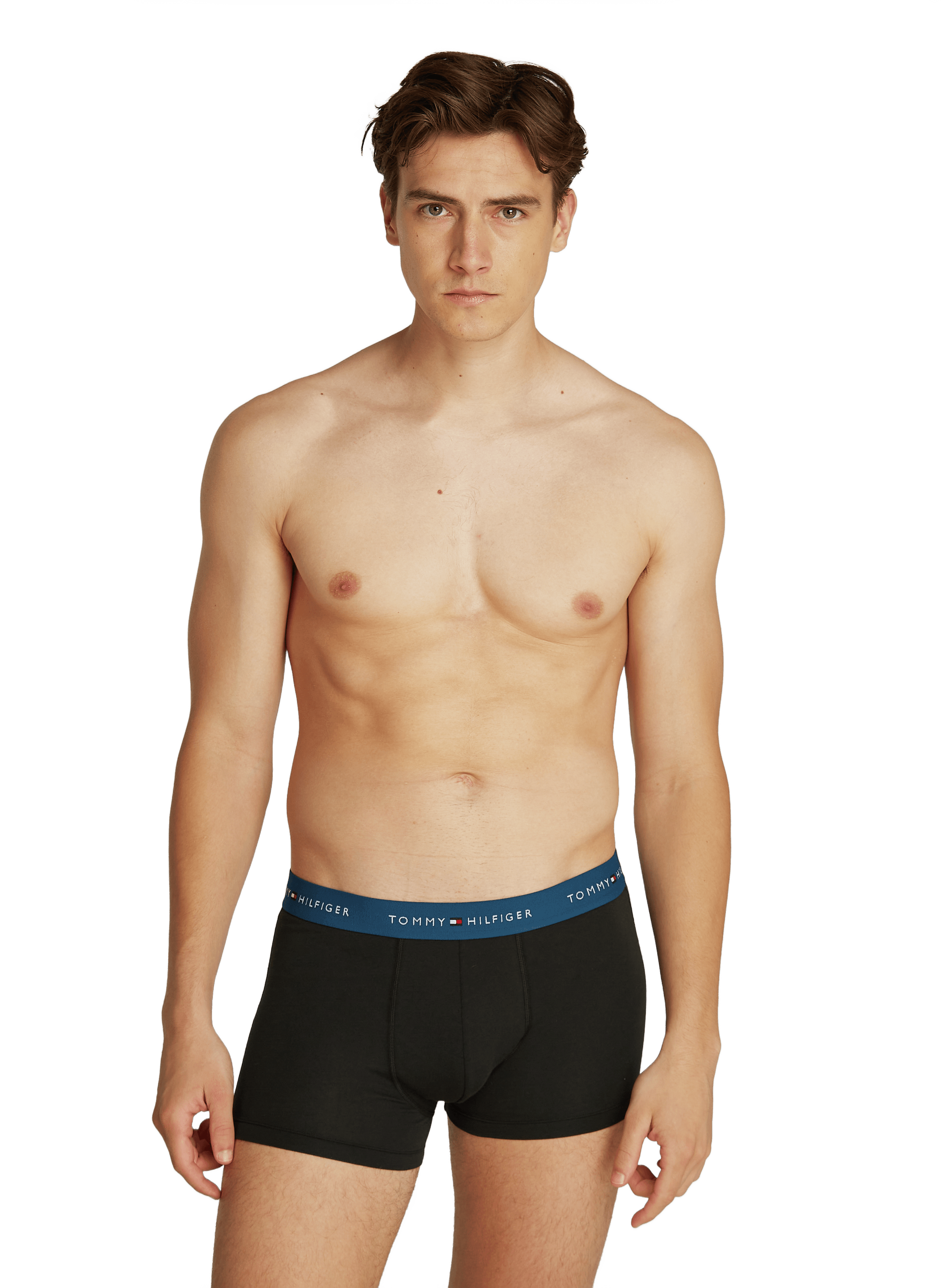 Set of three organic cotton-blend boxers Black