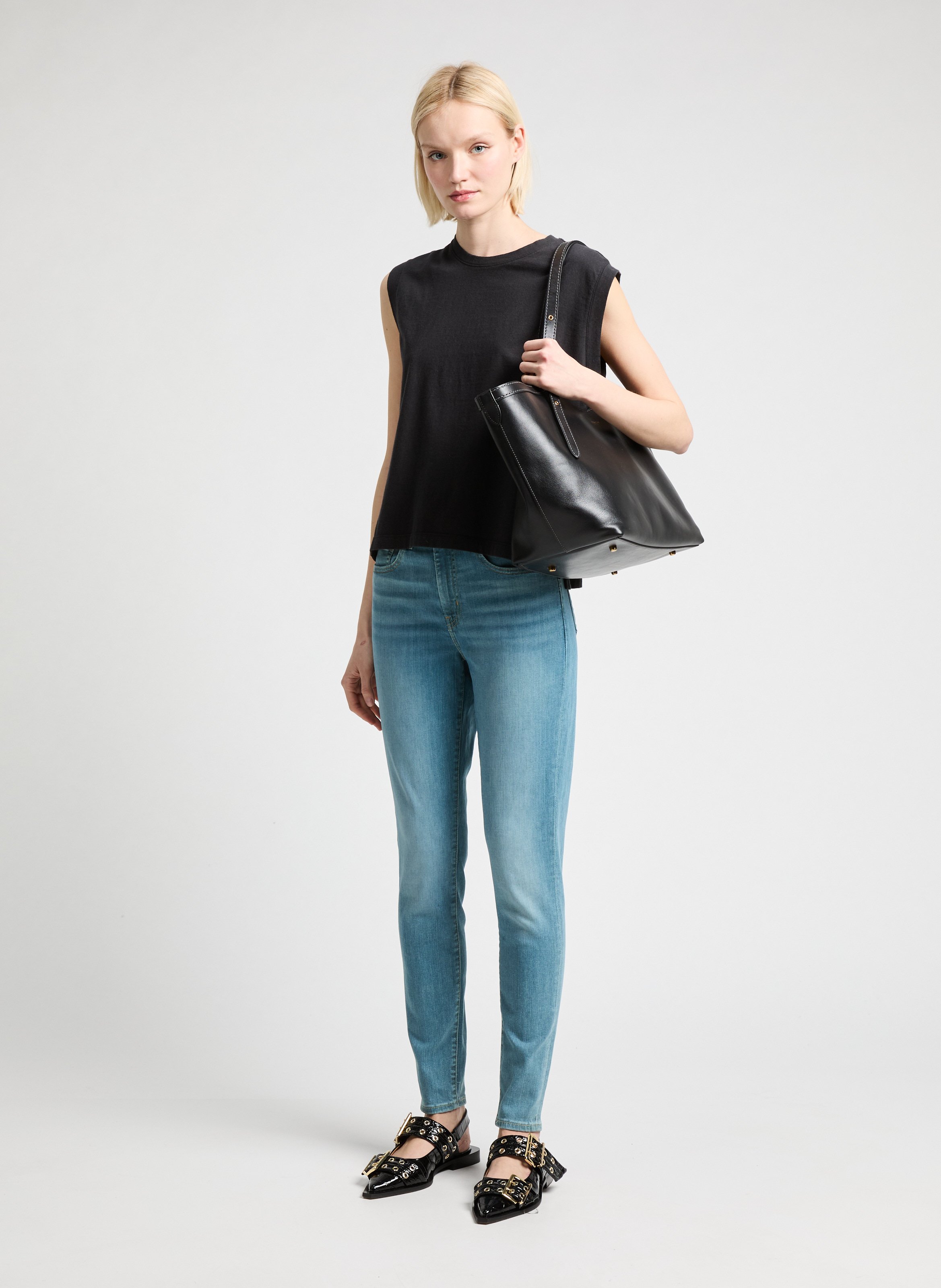 Sac à main en cuir Gramercy COACH Noir