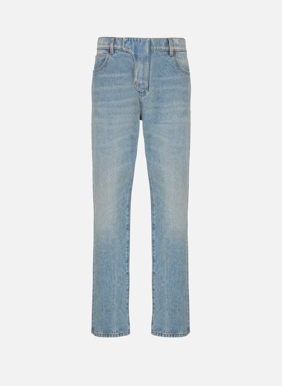 Jean regular en denim Bleu by BALMAIN BALMAIN Jean regular en denim Bleu