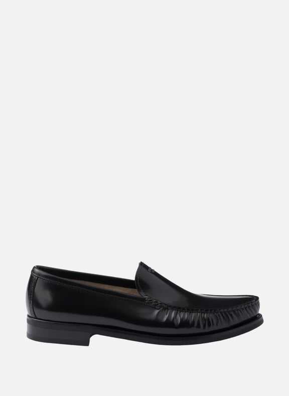Mocassins en cuir brossé Noir by PRADA PRADA Mocassins en cuir brossé Noir