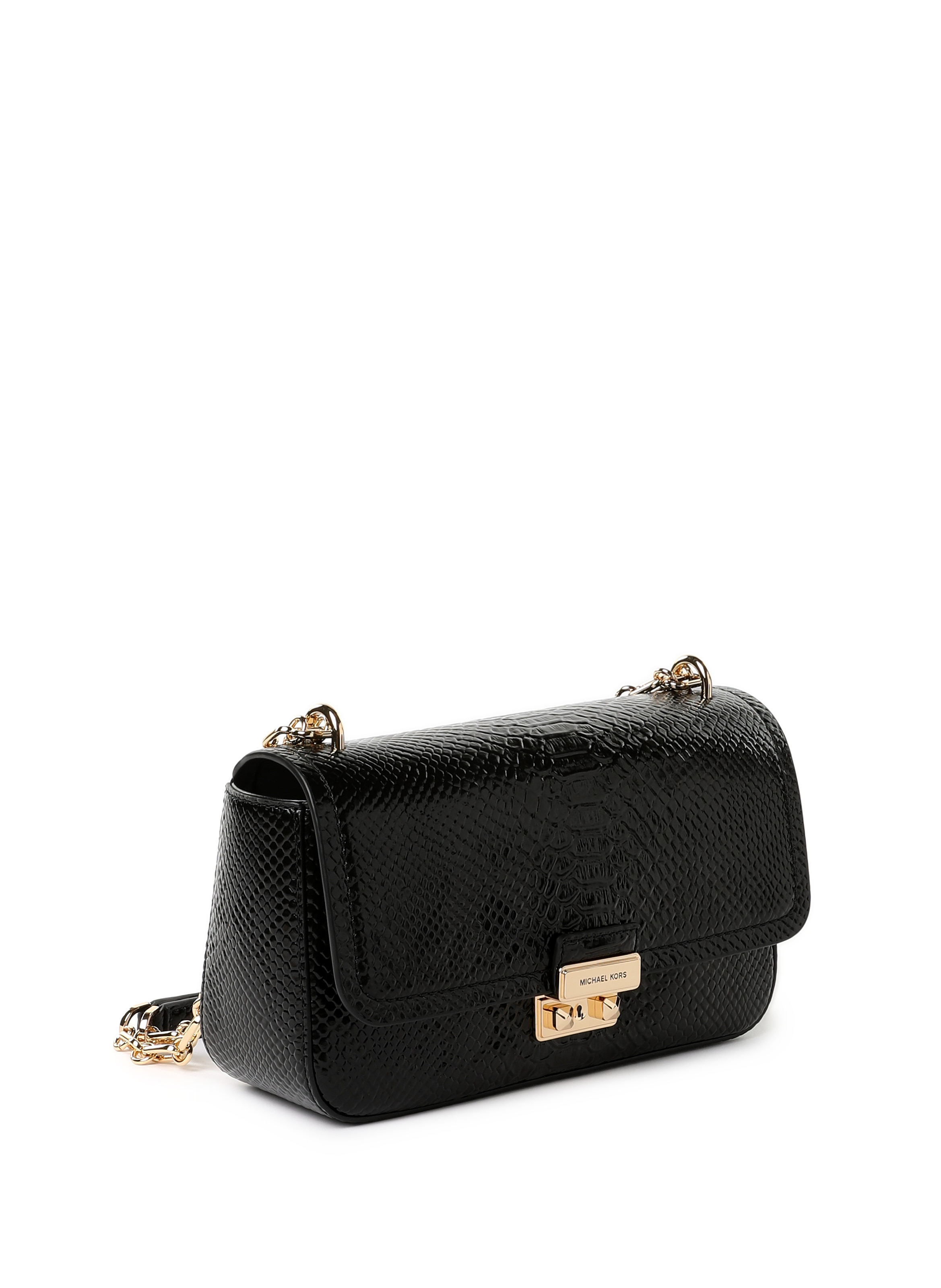 Textured leather handbag MICHAEL KORS Black