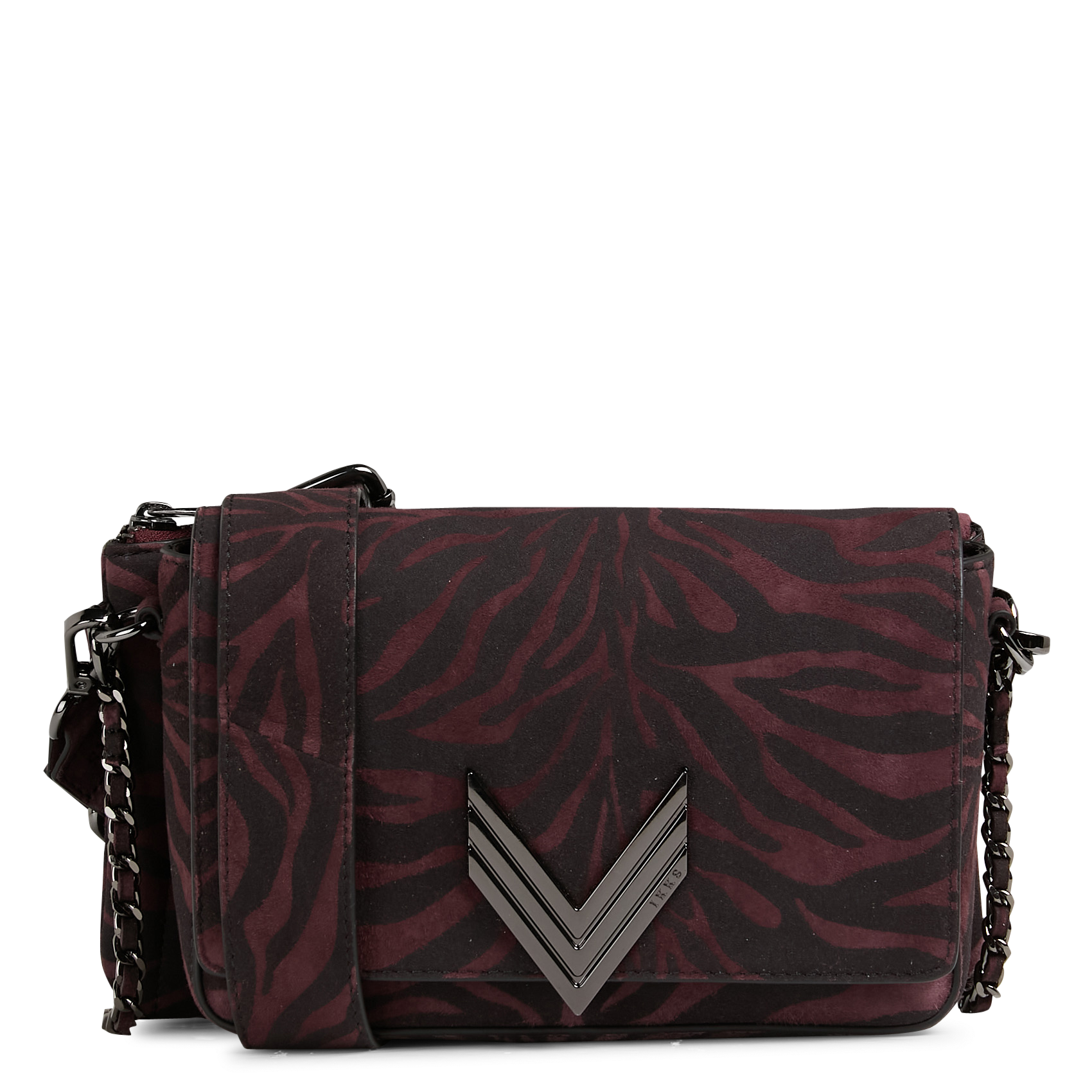 Sac bandoulière zébré en cuir 111 zebre IKKS Violet