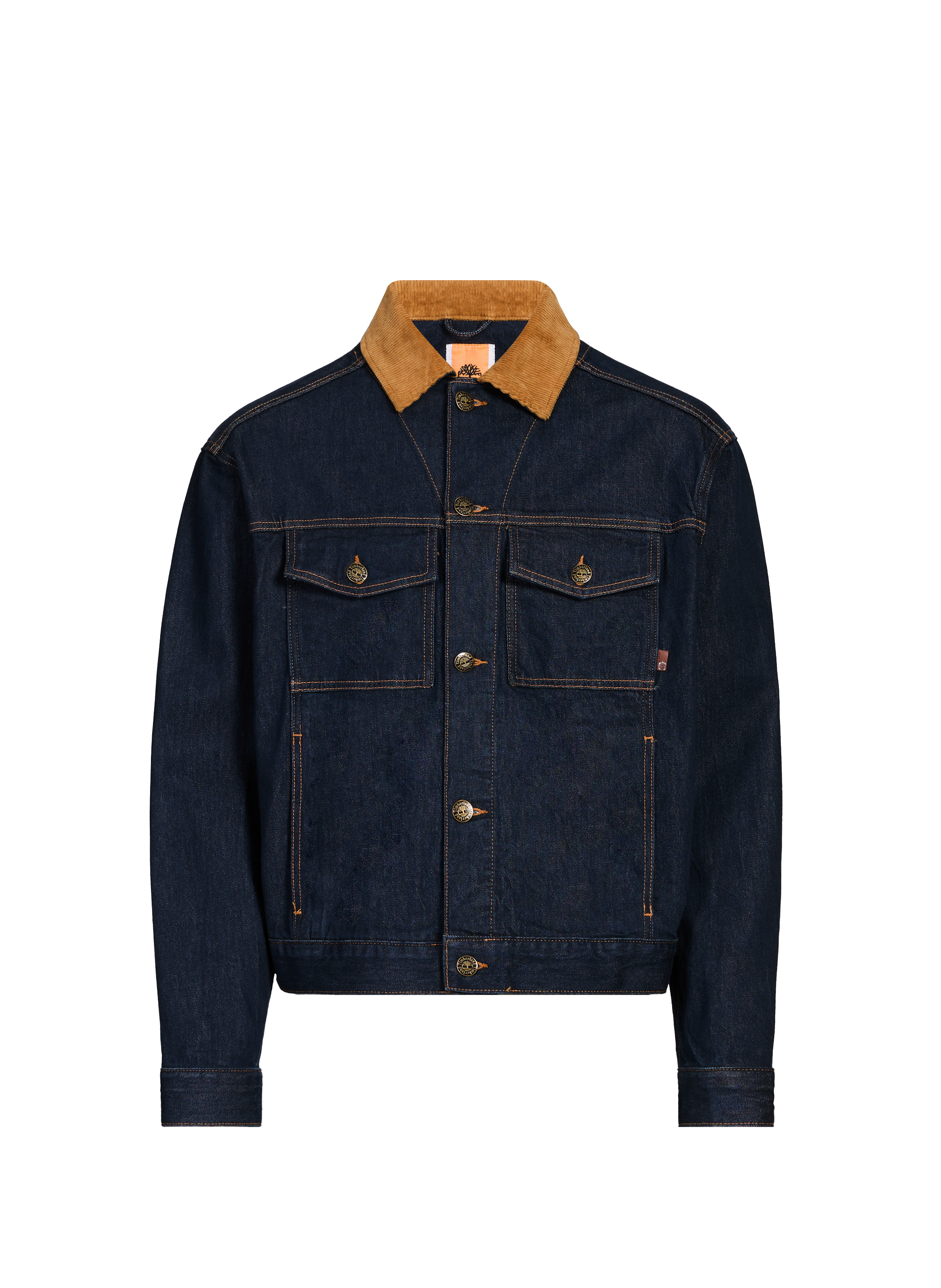 Jacket with classic collar in blended cotton TIMBERLAND Blue