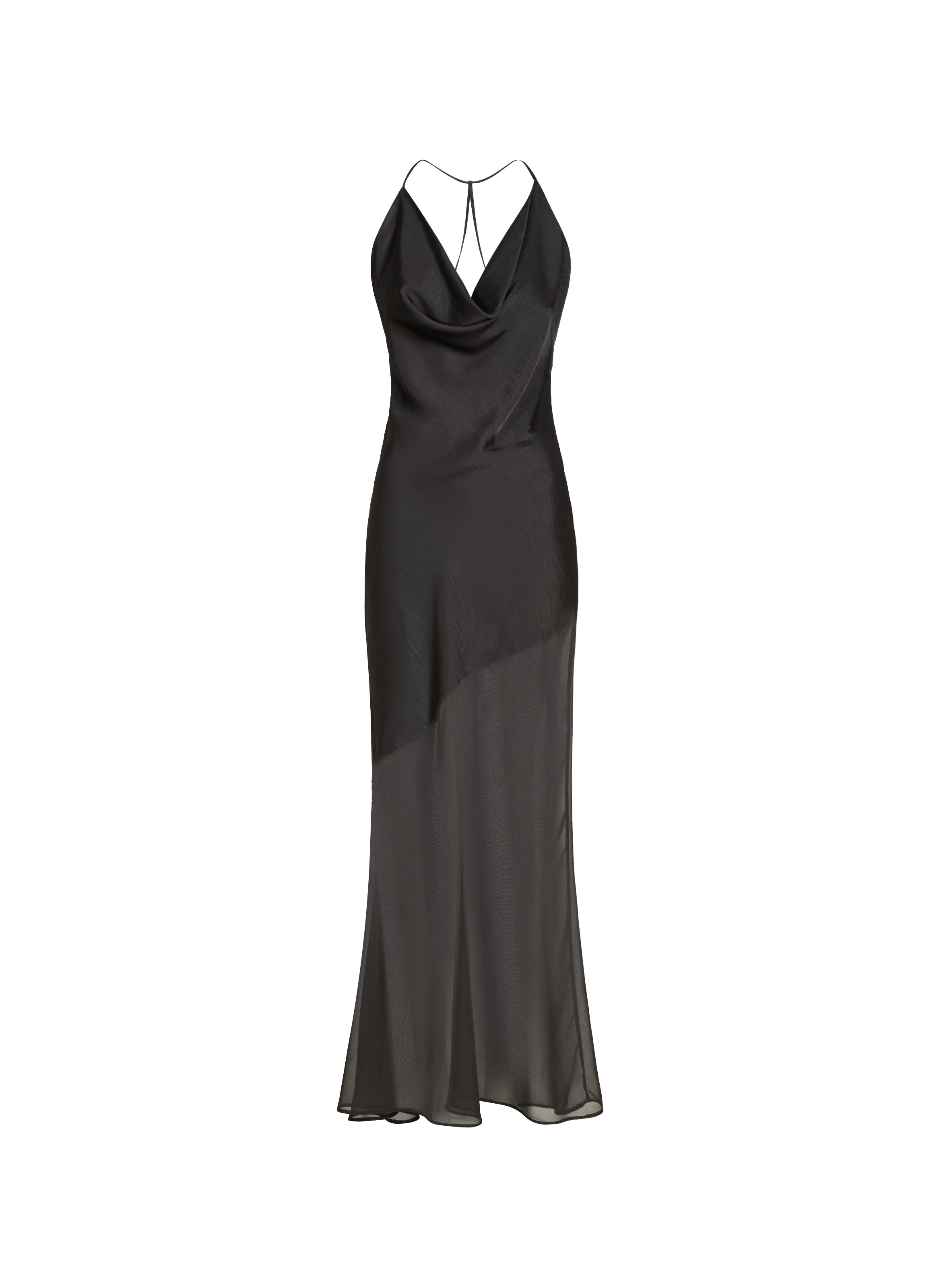 TOPSHOP Robe longue fluidee Noir