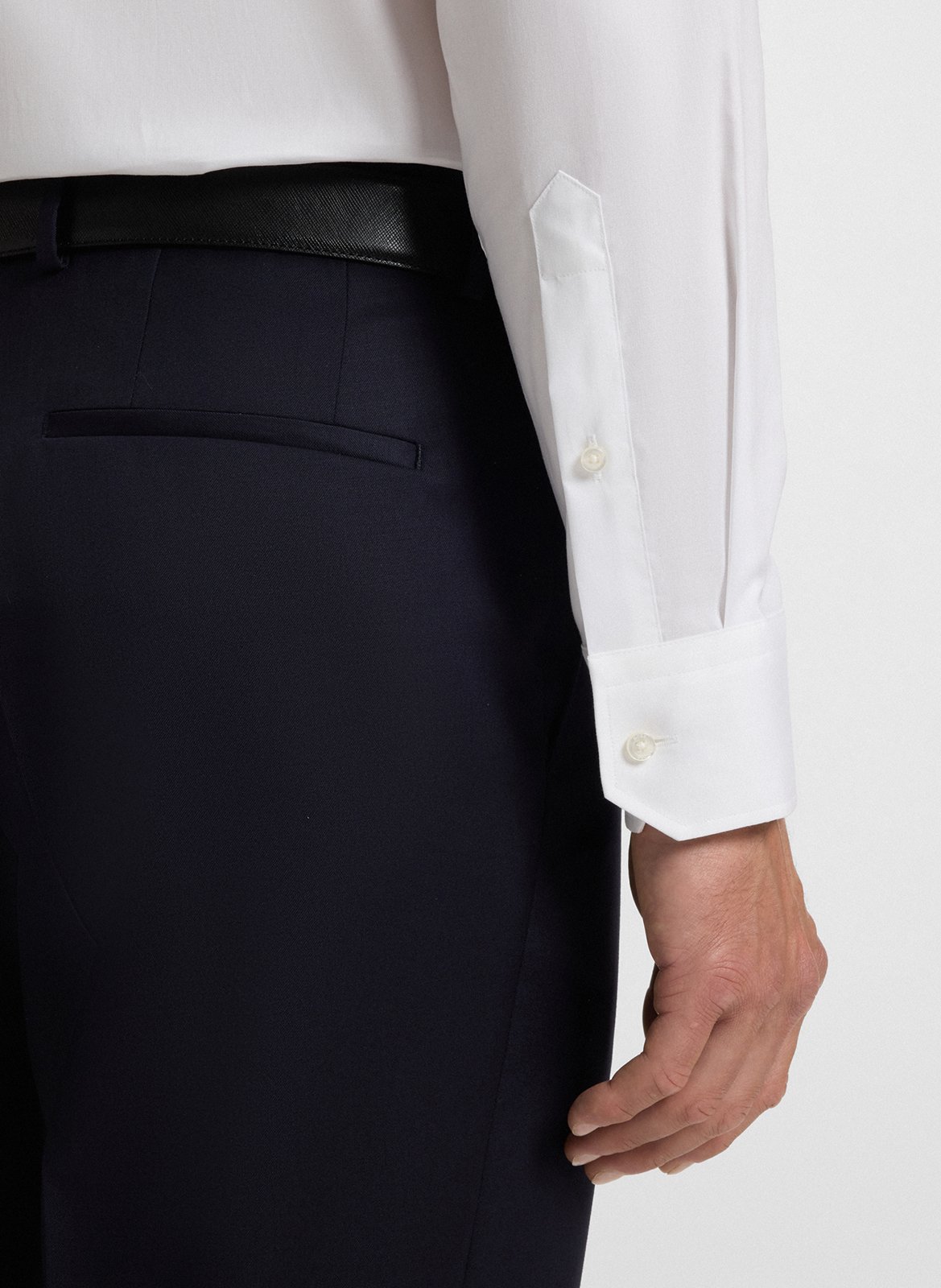 Chemise col classique regular-fit en coton BOSS Blanc