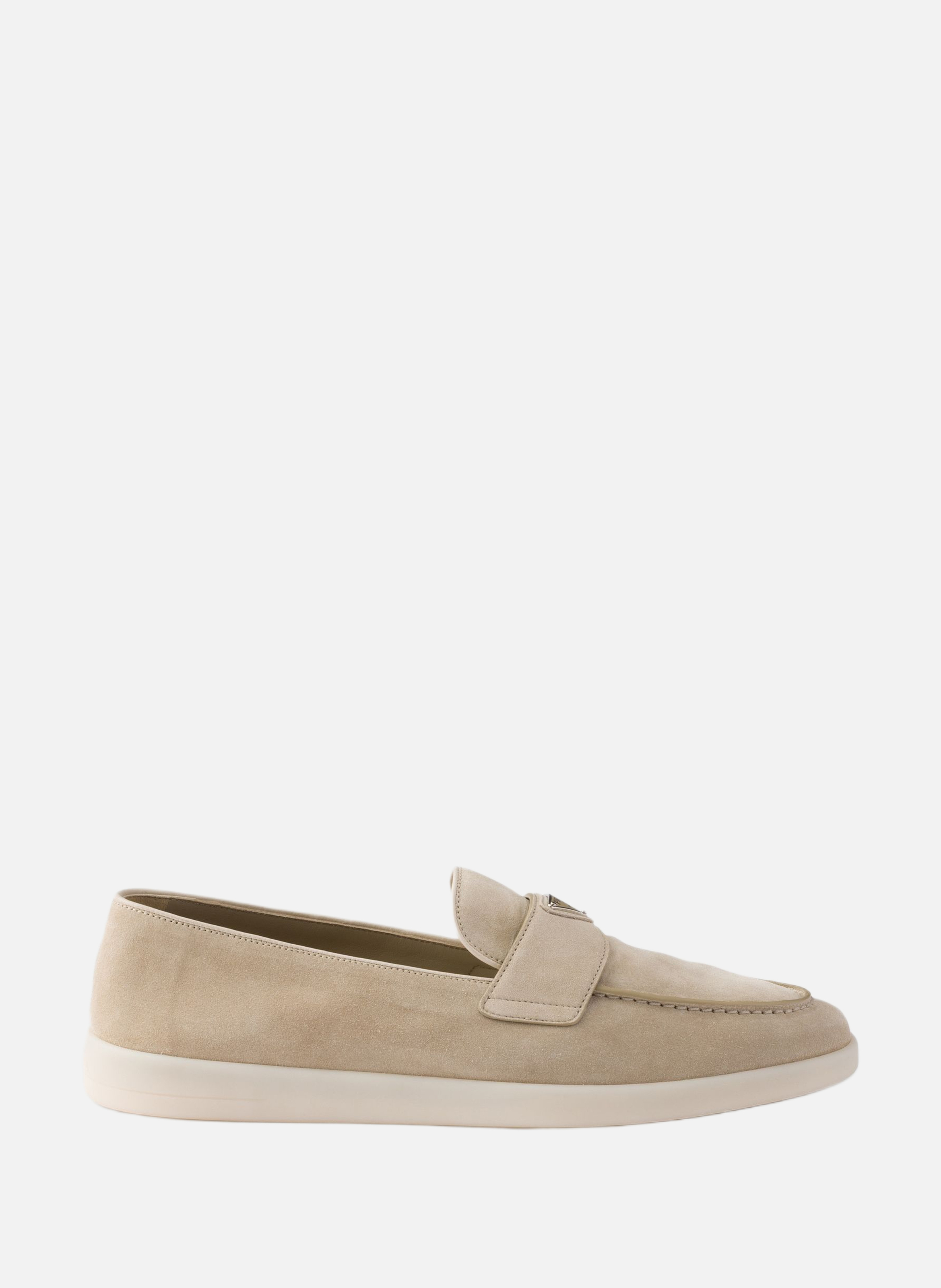 Mocassins en veau velours PRADA Beige