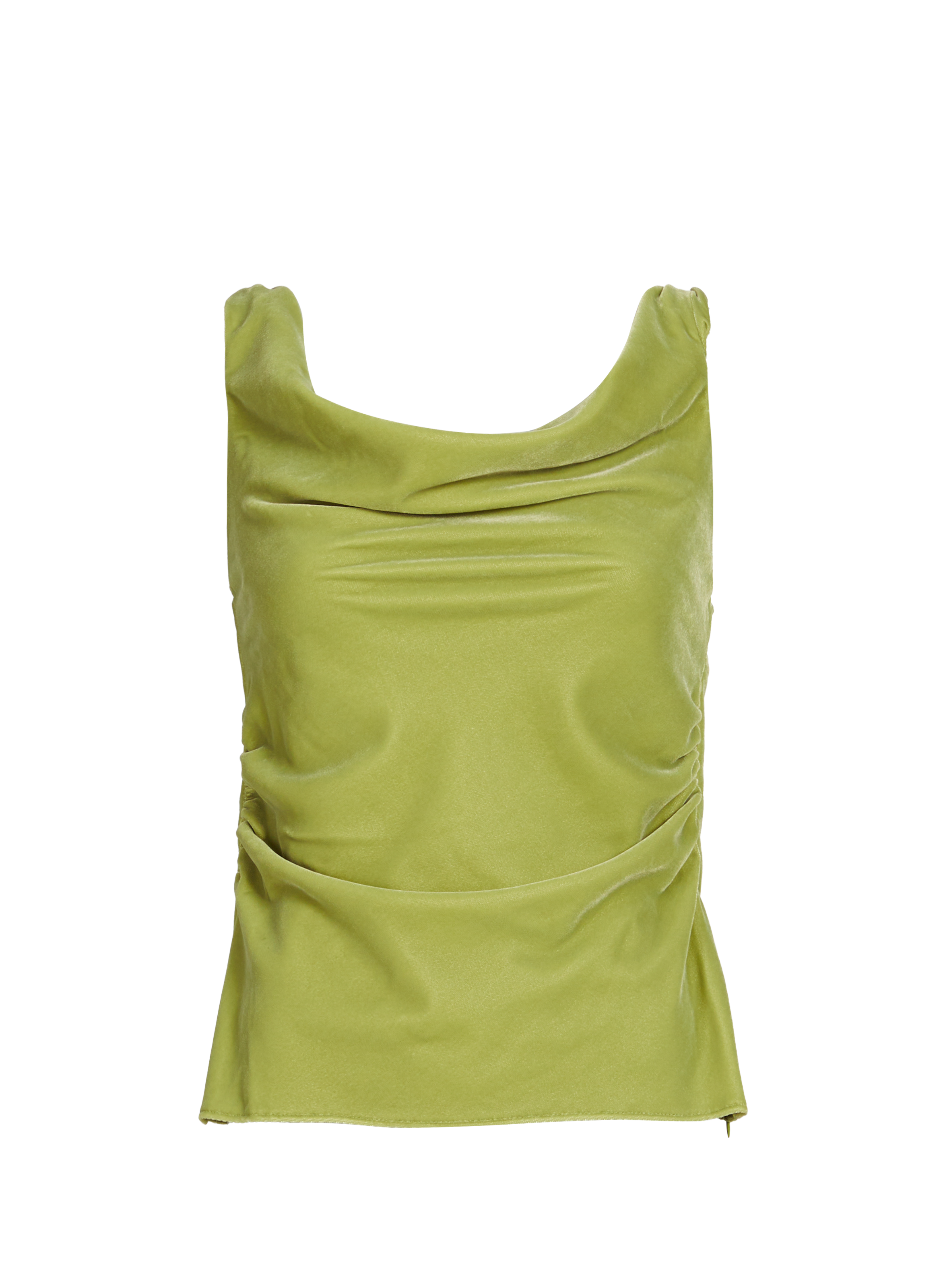 Top sans manches Tsnina en velours TOPSHOP Vert