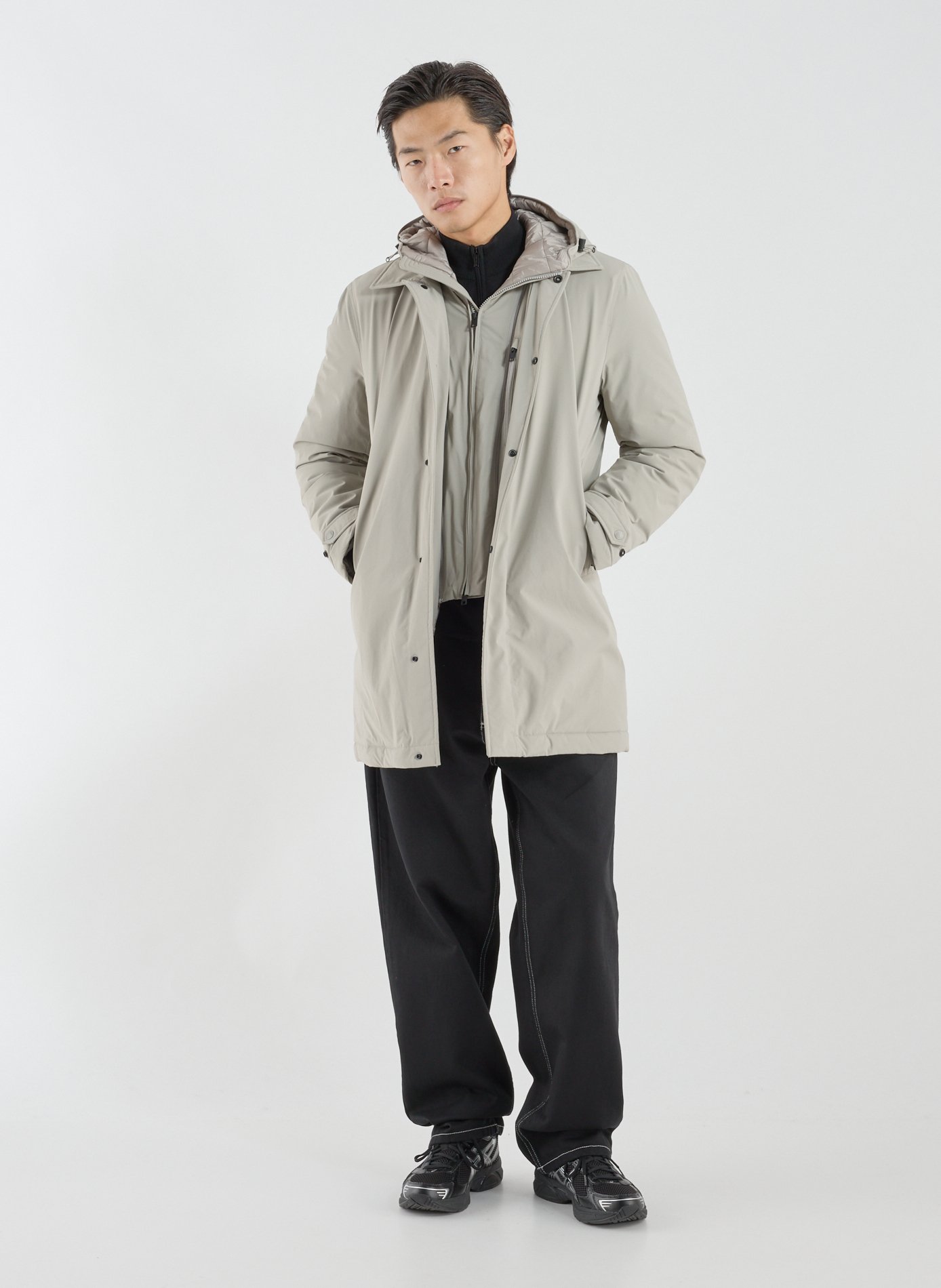 Parka mi-longue à doublure amovible  WOOLRICH Beige