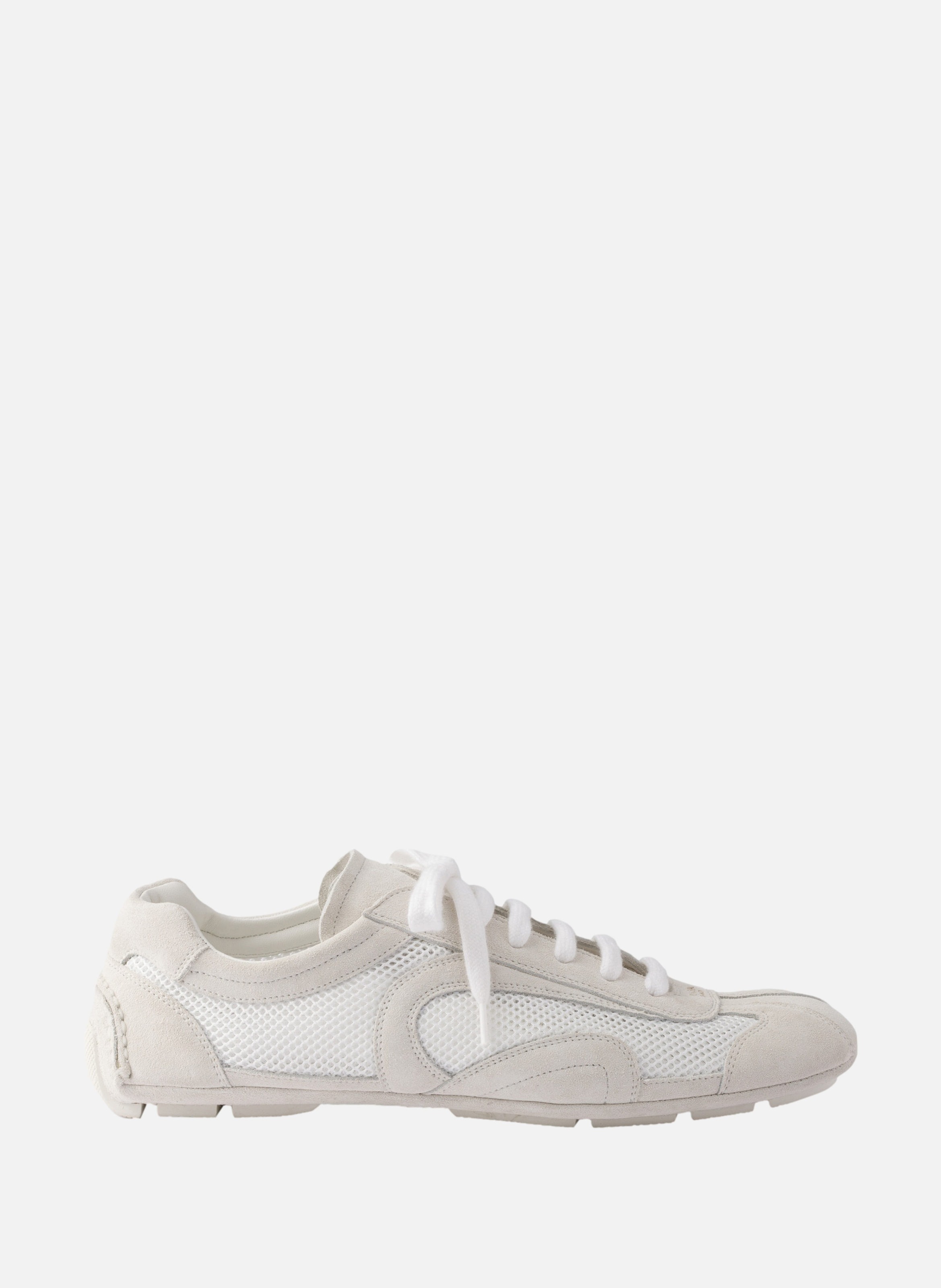 Sneakers montecarlo re-edition 2005 en daim et mes PRADA Blanc