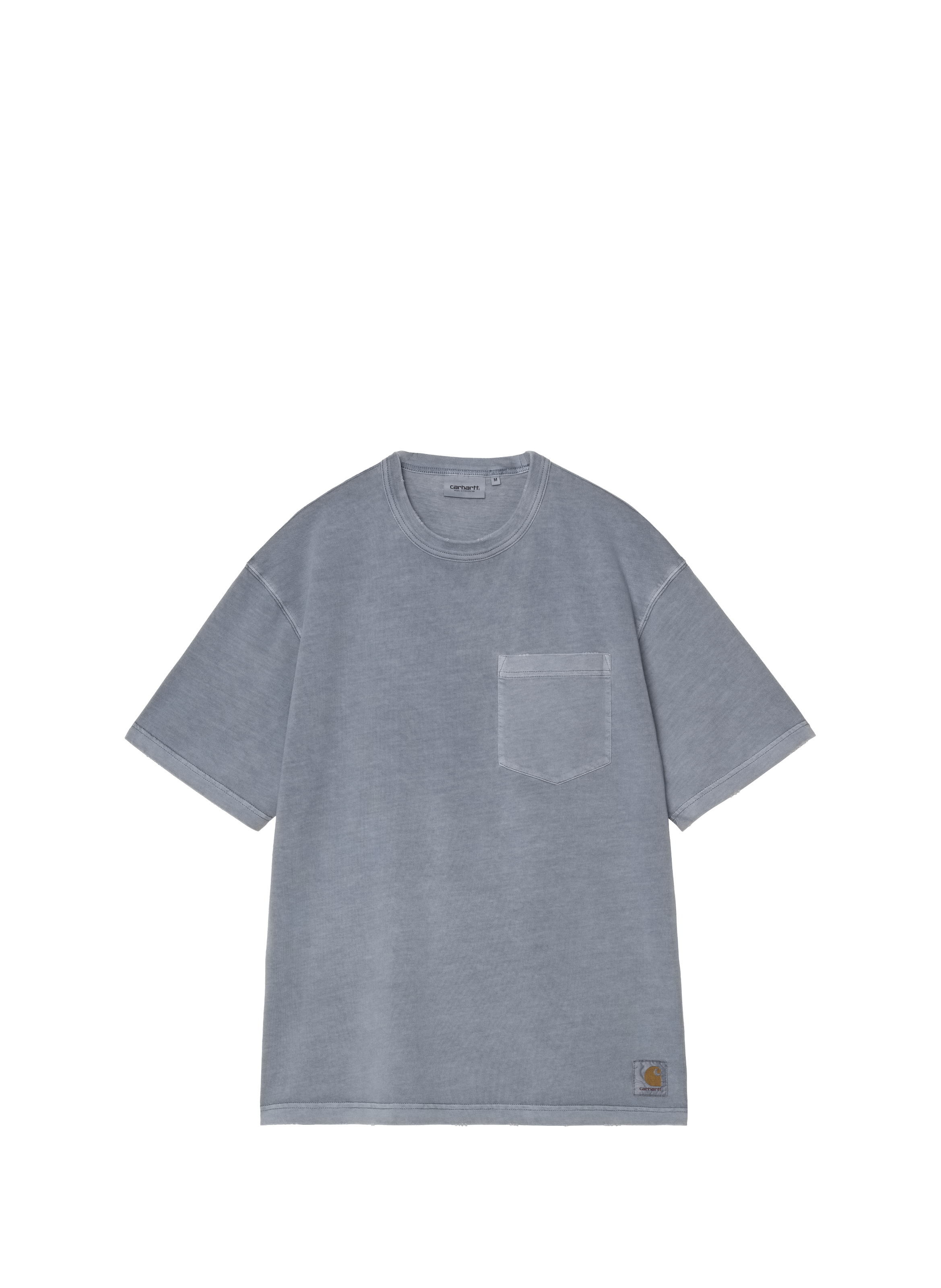 T-shirt uni à col rond en coton CARHARTT WIP Bleu