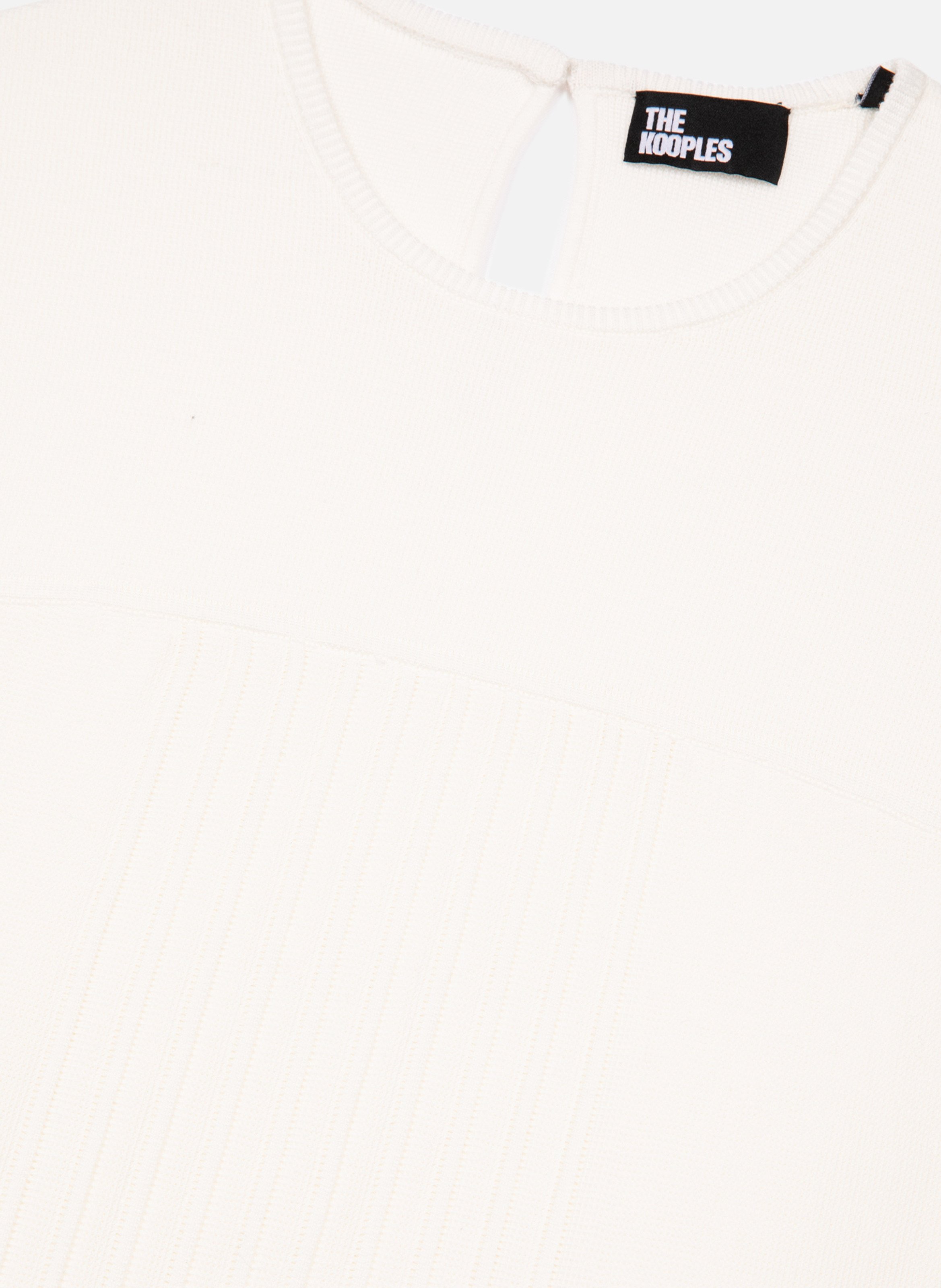 Robe courte en maille plissée THE KOOPLES Beige