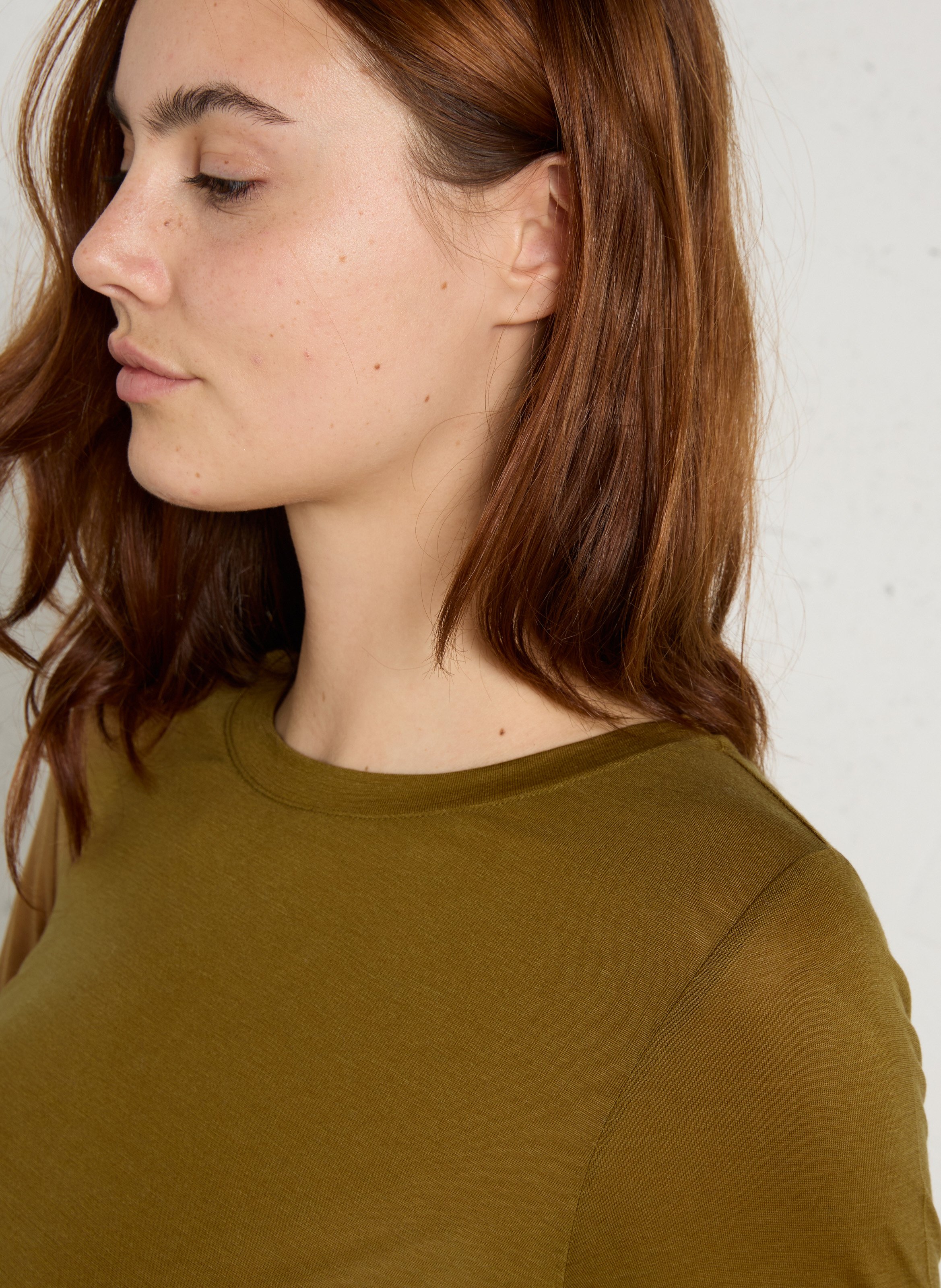 Tee-shirt moulant col rond louisiane MAISON 123 Vert