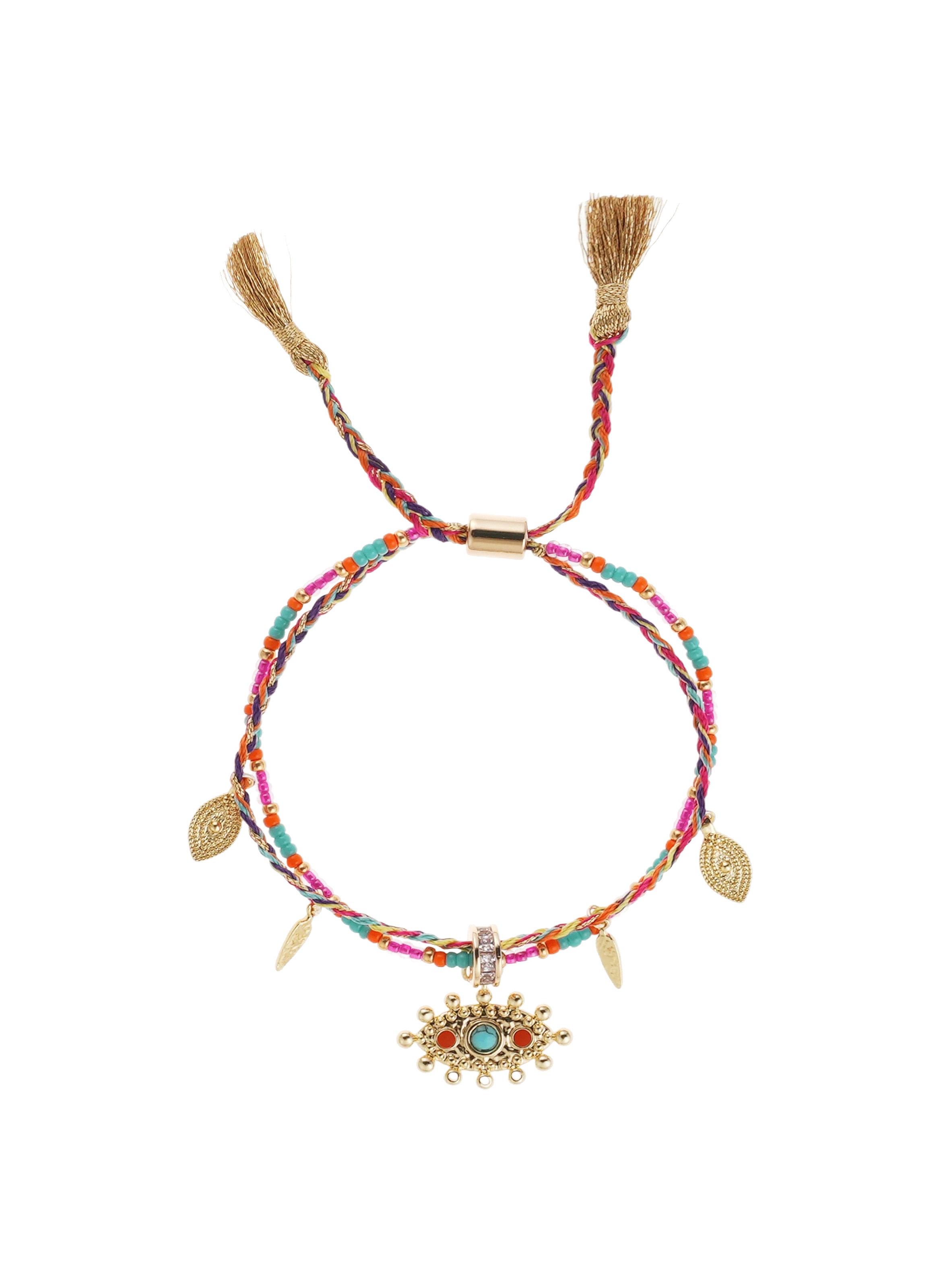 Bracelet multiliens réglable pampilles INSOLENTE HIPANEMA Multicolore