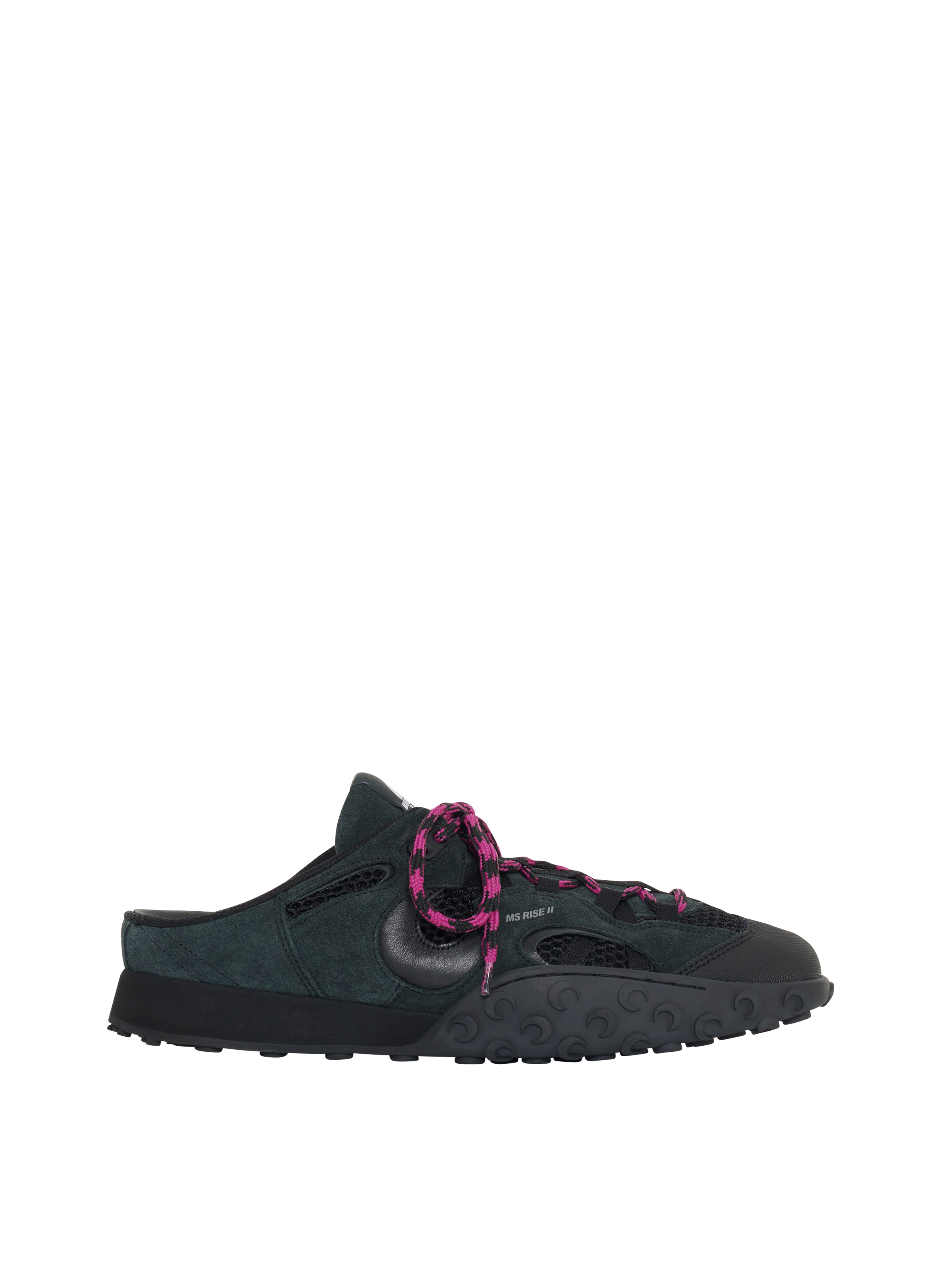 Baskets mules en cuir suédé MARINE SERRE Noir