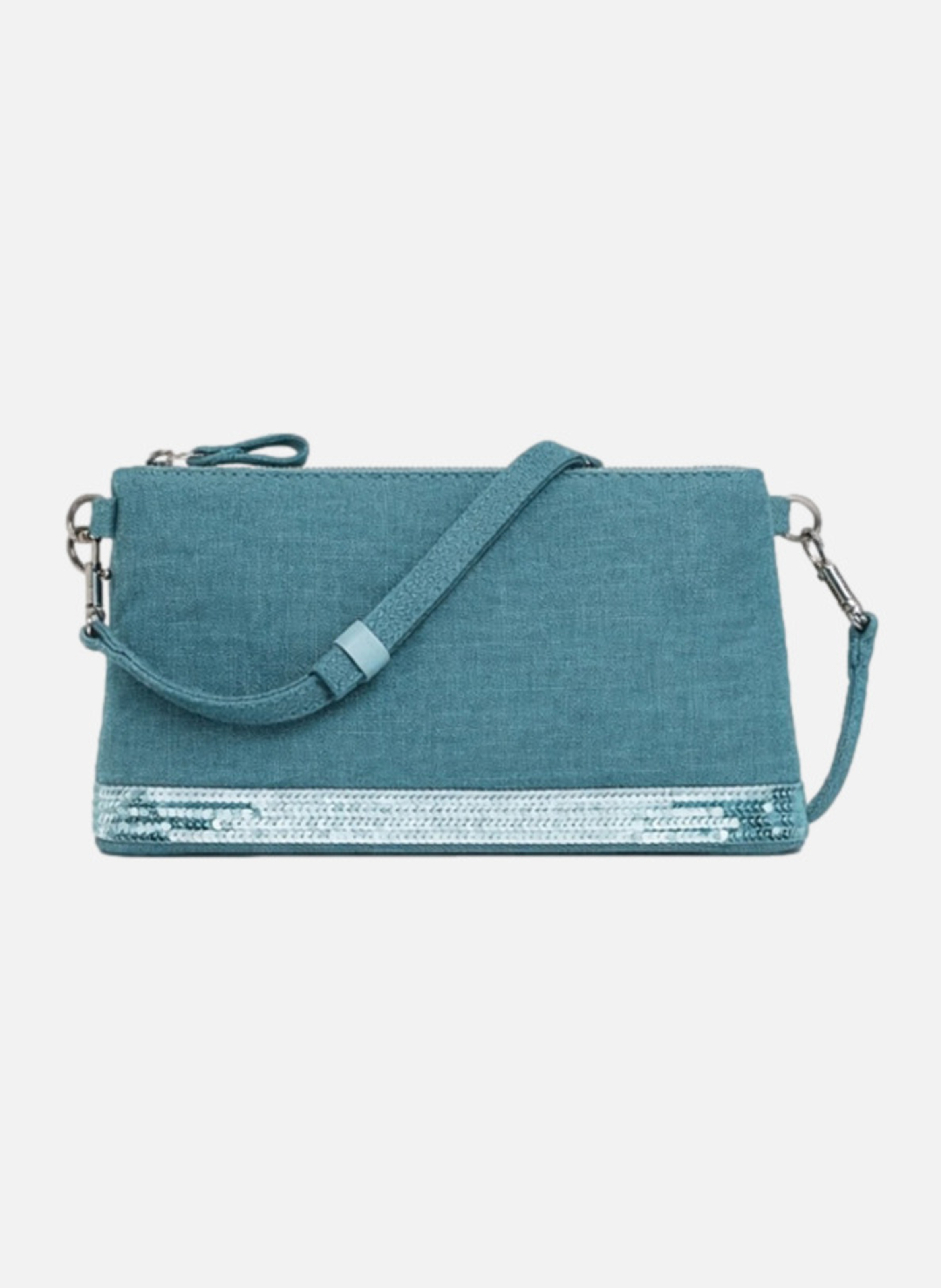 Pochette zippé en lin VANESSA BRUNO Bleu