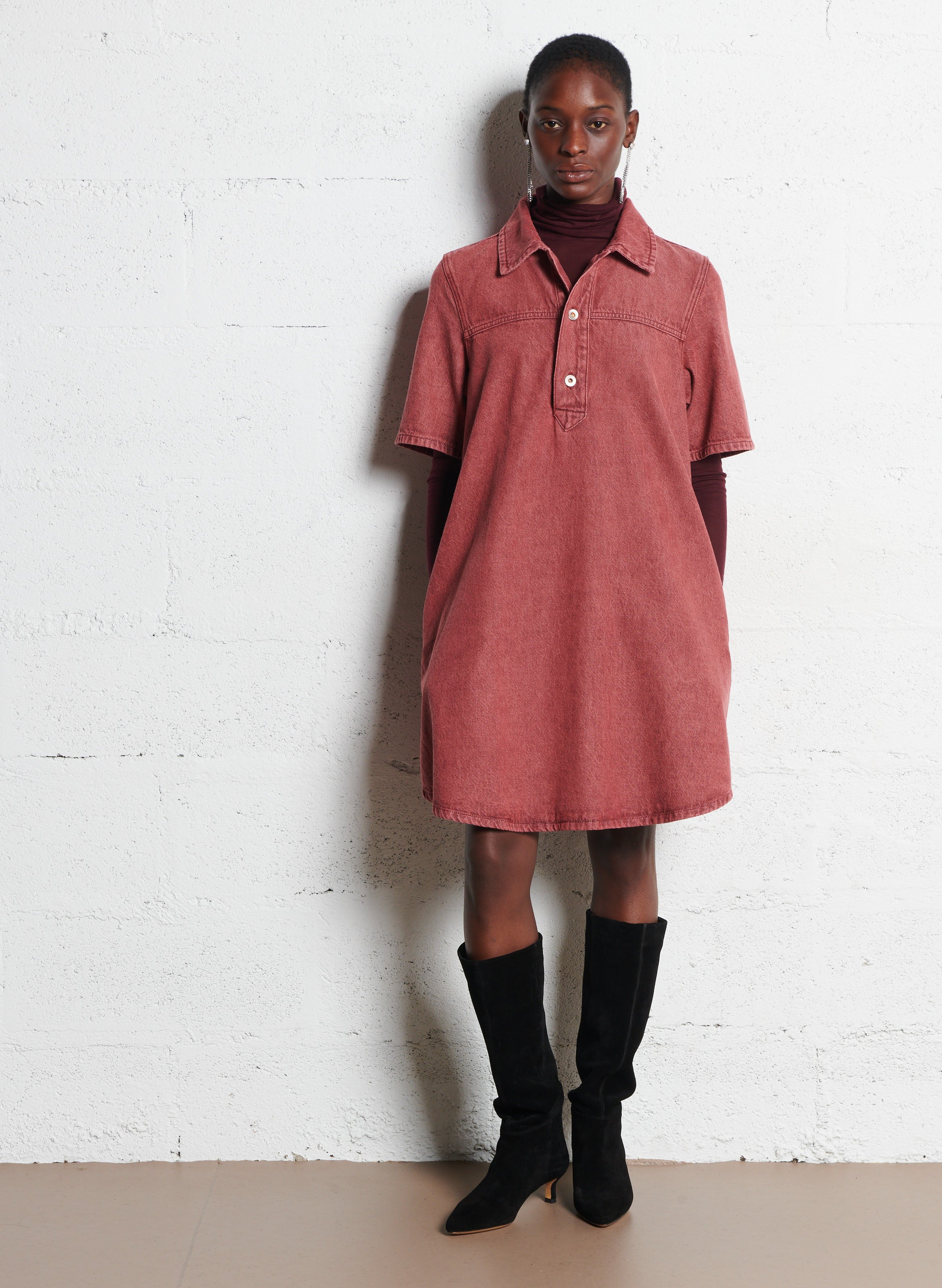 Bottes en cuir velours n°431 RIVECOUR Noir