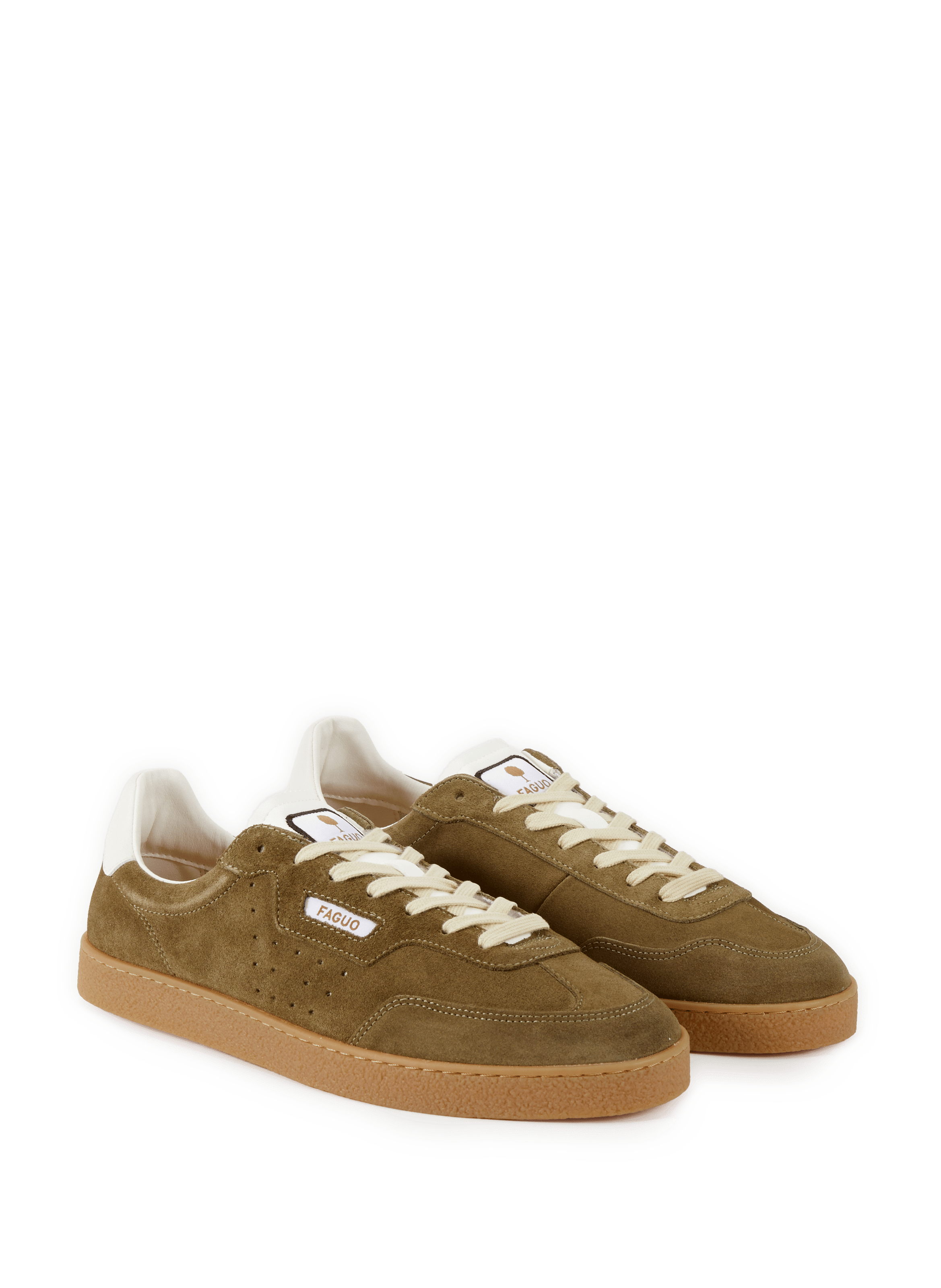 Baskets en cuir FAGUO Kaki