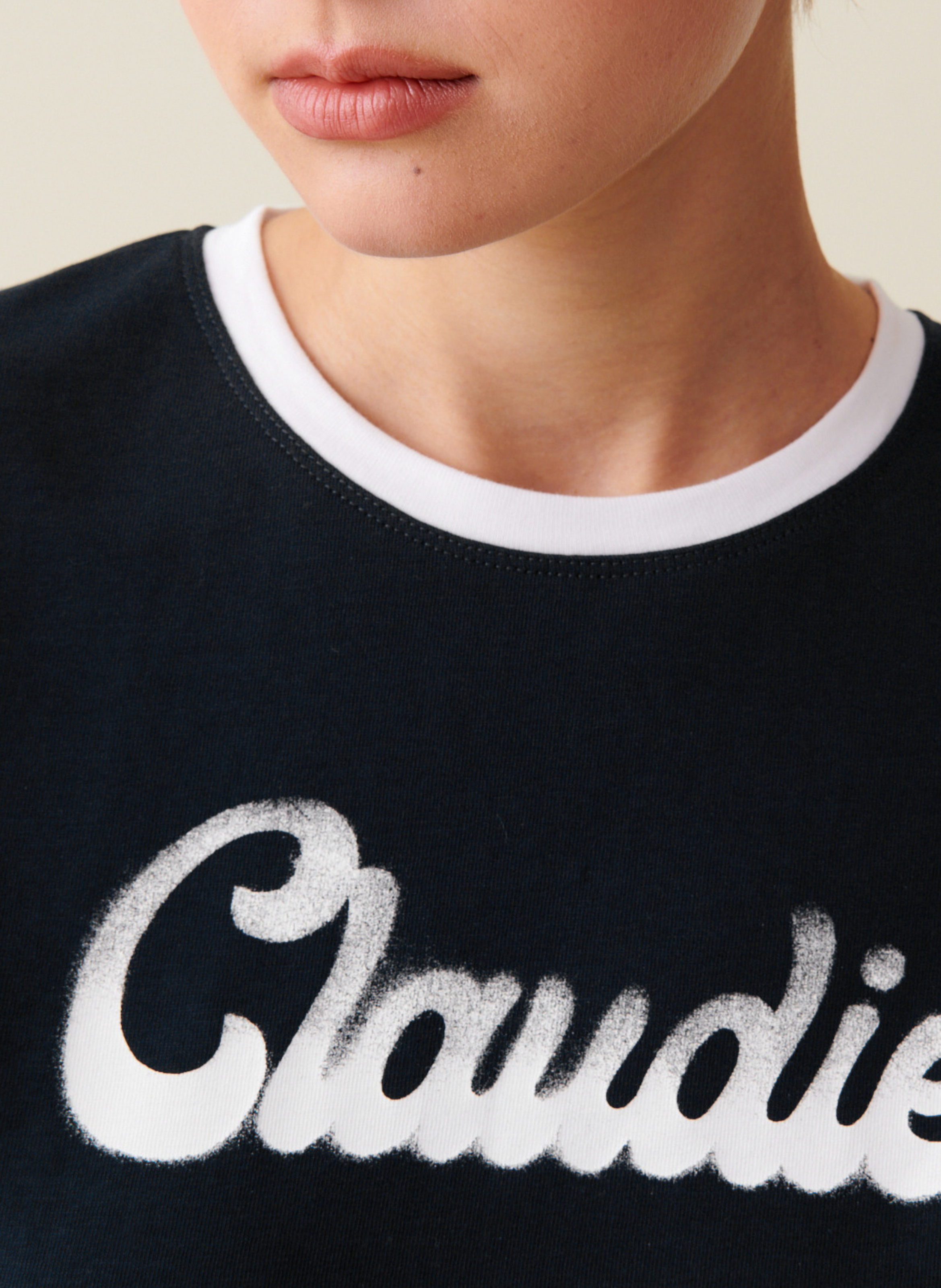 Tee-shirt manches longues en coton CLAUDIE PIERLOT Bleu