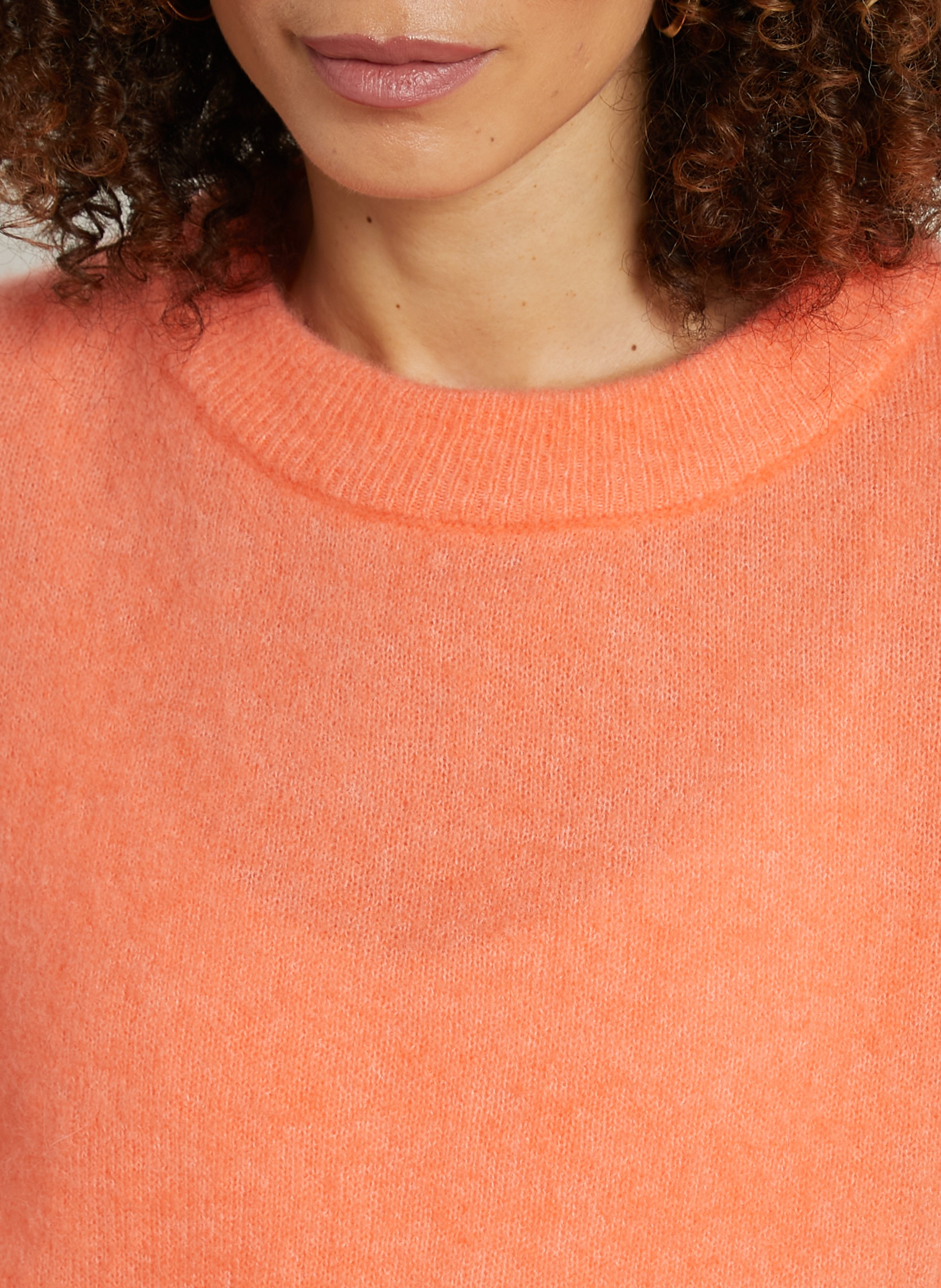 Pull ample col rond en laine mélangée vitow AMERICAN VINTAGE Orange