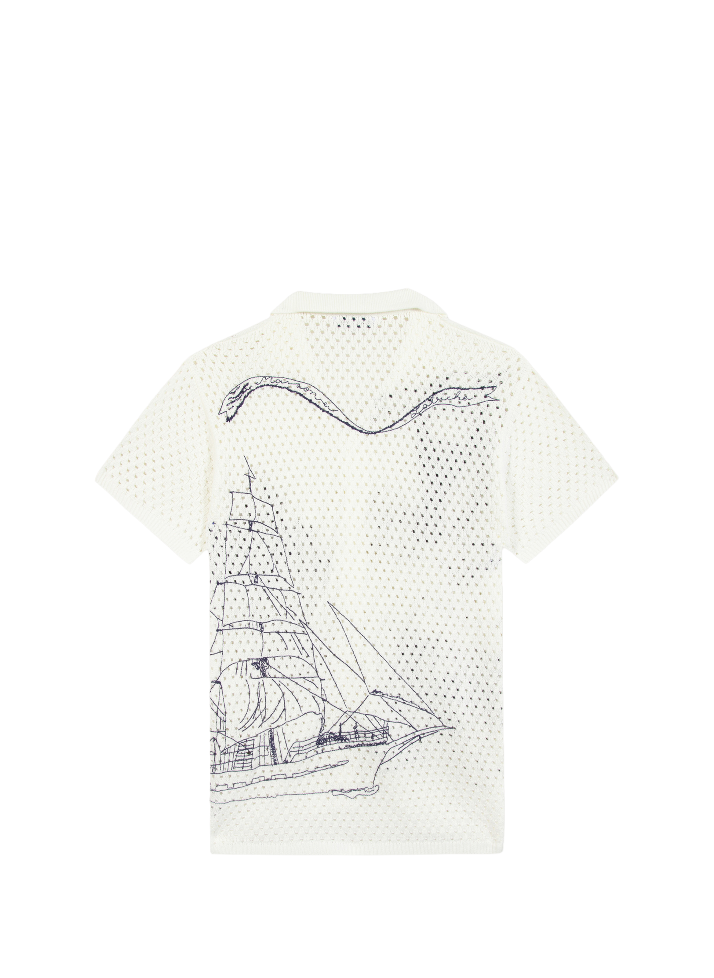 Crochet shirt Beuret Boat MAISON LABICHE Beige