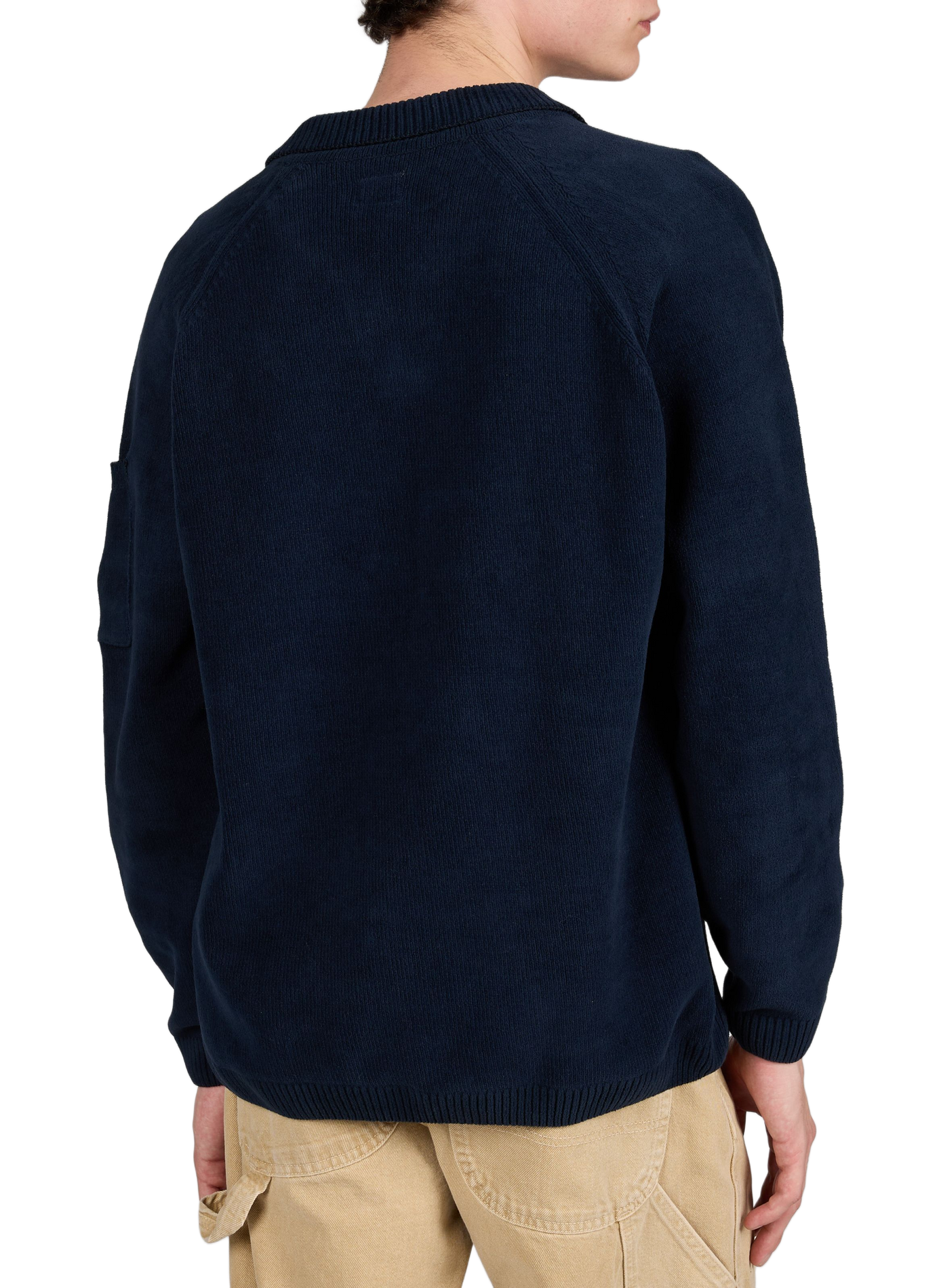 Cuban collar cotton sweater CP COMPANY Blue