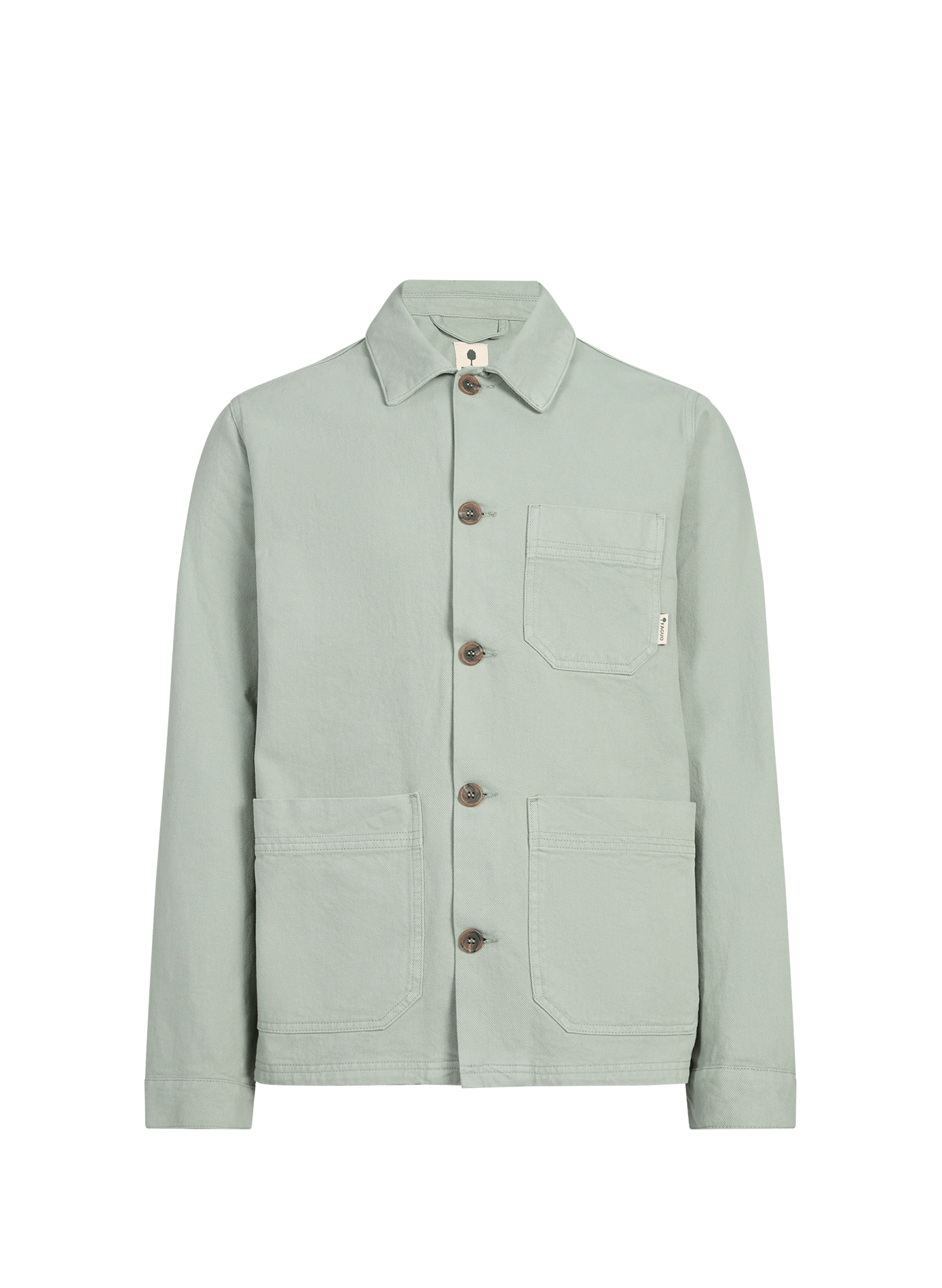 Solid buttoned straight jacket FAGUO Green