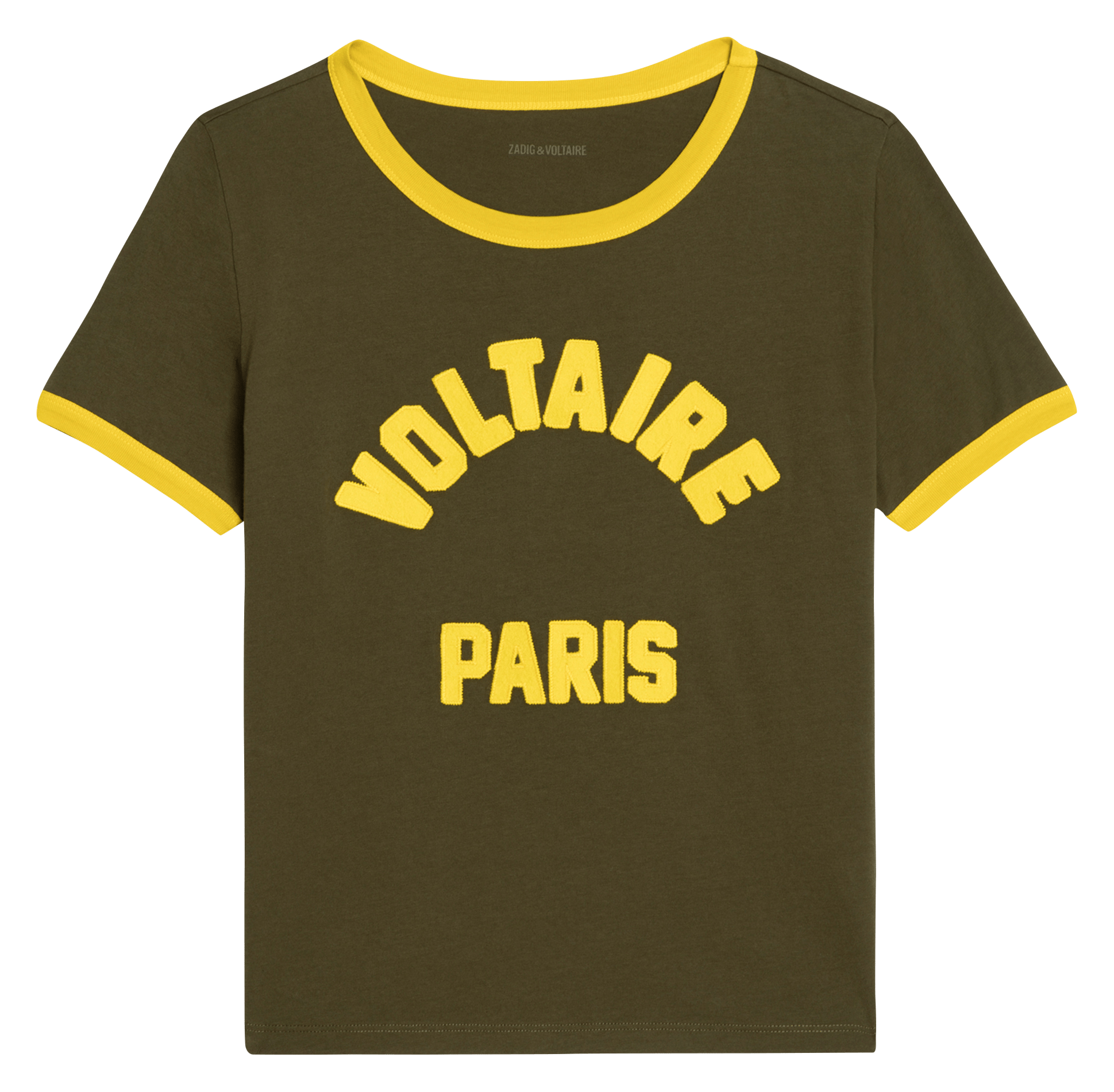 Tee-shirt droit brodé en coton alys ZADIG&VOLTAIRE Vert